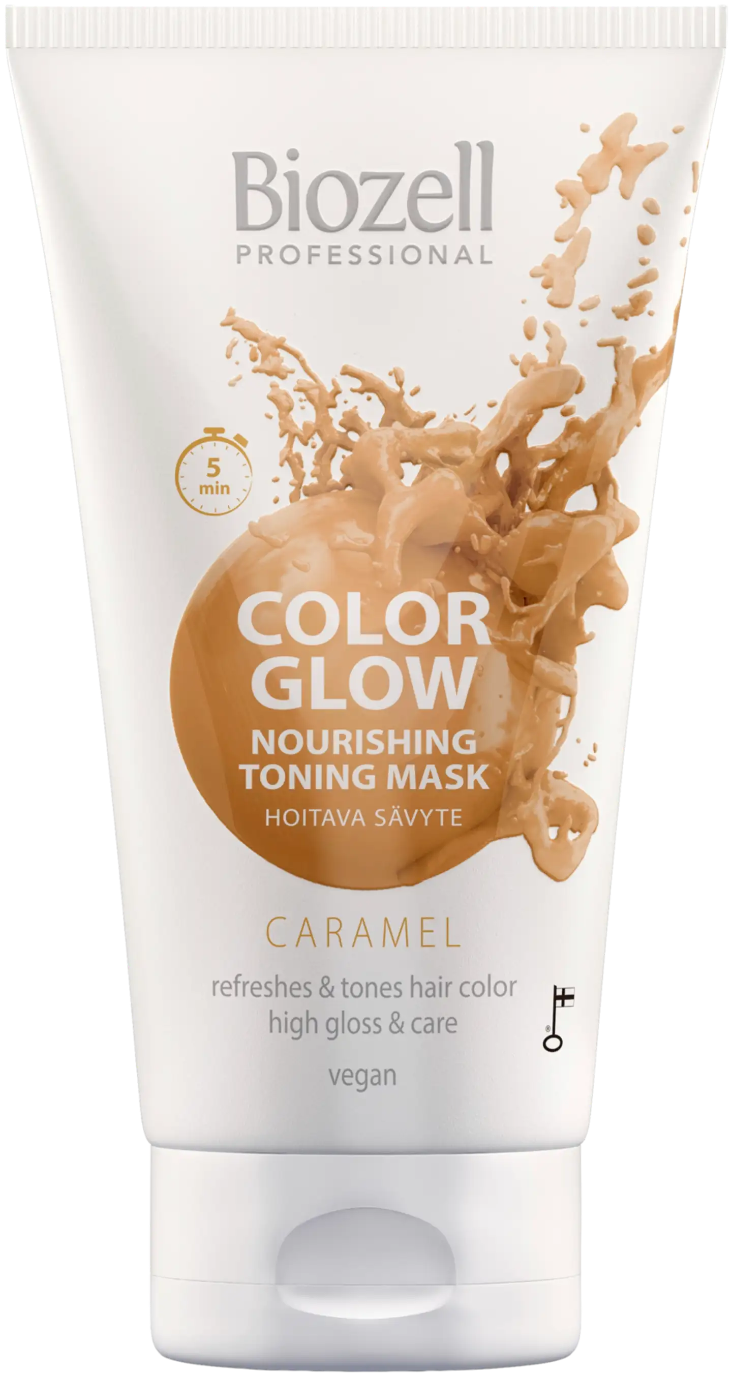 Biozell Color Glow Hoitava sävytenaamio Caramel 150ml