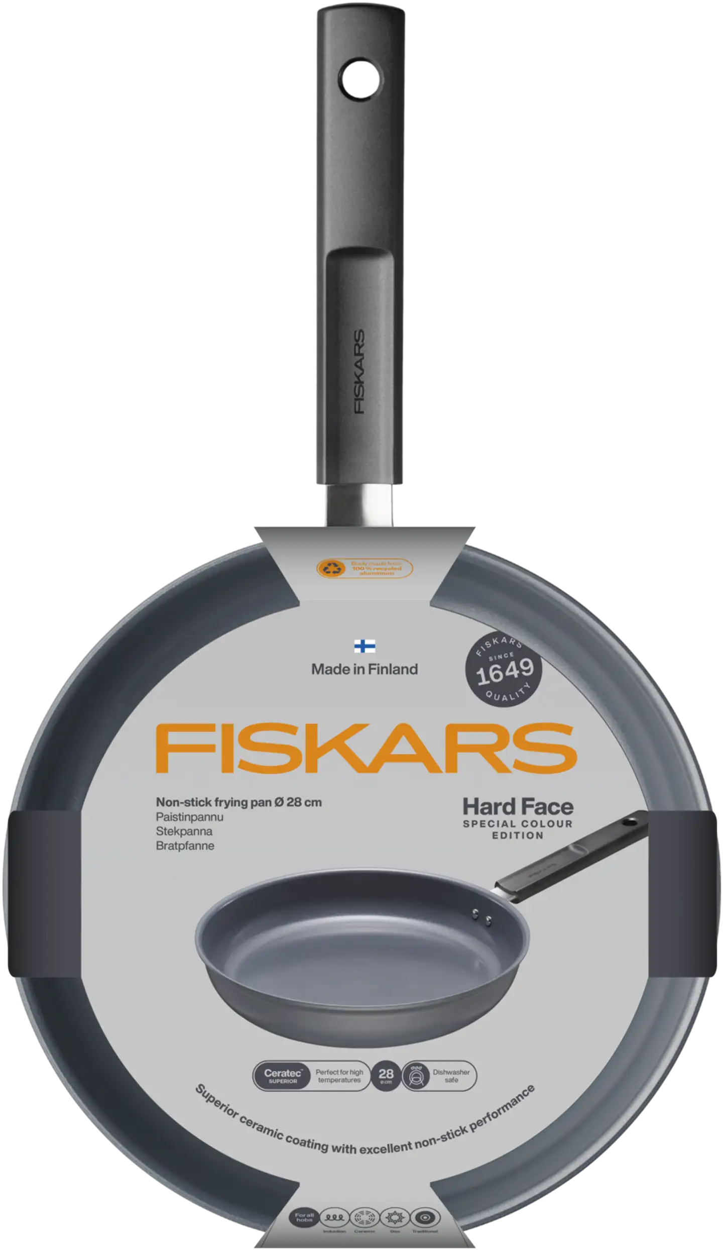 Fiskars paistinpannu Hard Face 28cm keraaminen pinnoite - 4
