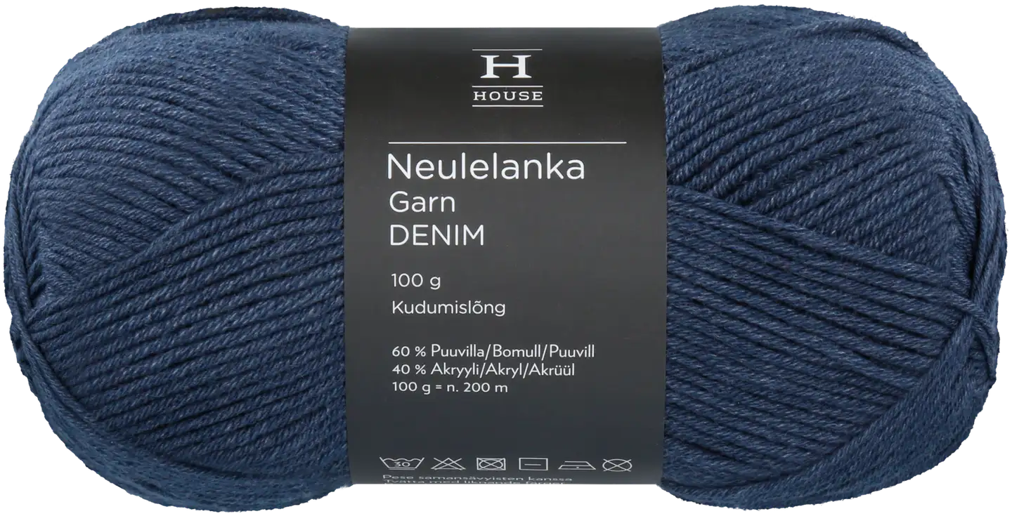 House lanka puuvillasekoite Denim 100 g Navy blue 11589