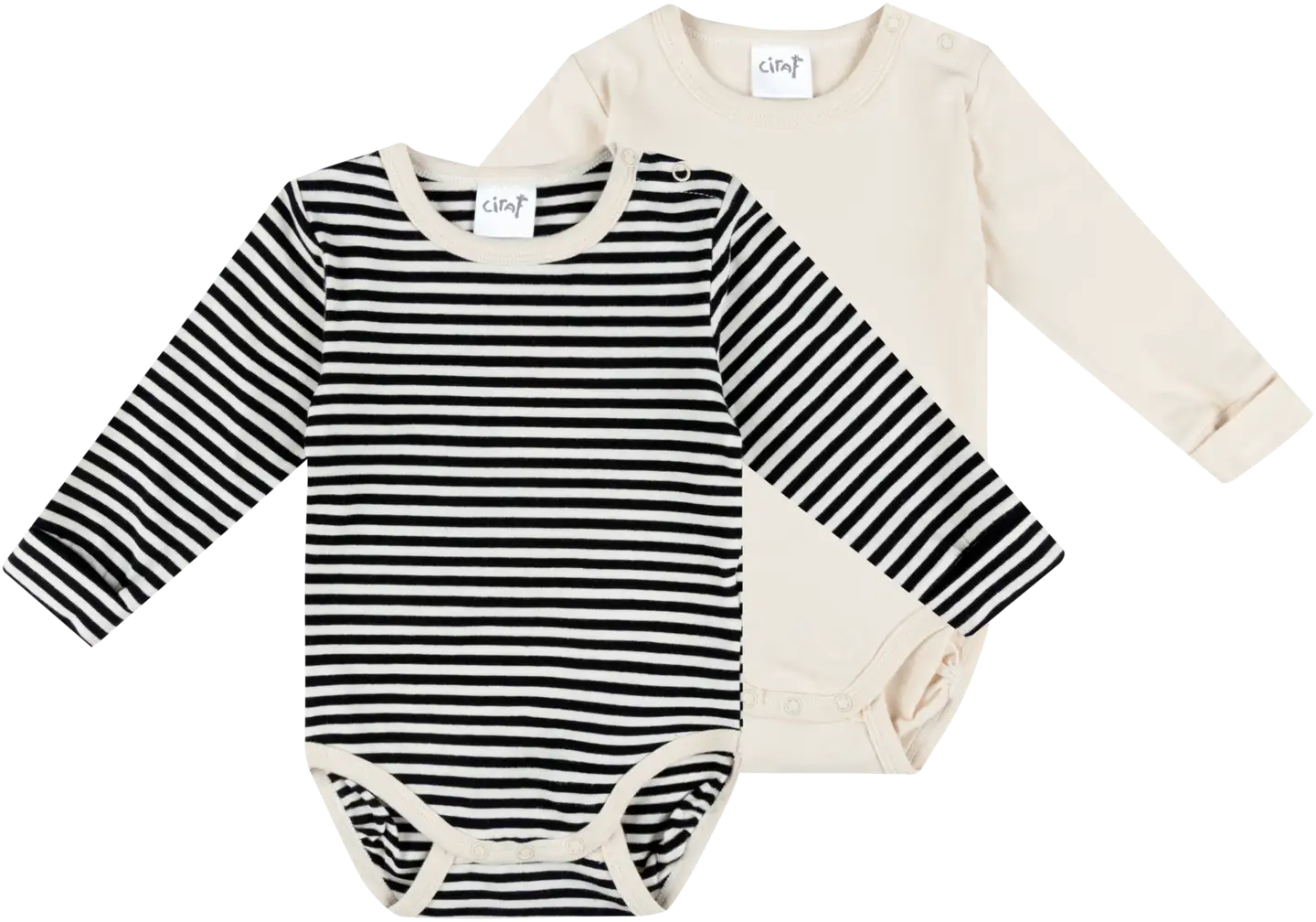 Ciraf vauvojen body 250B252914 2-pack - 12-0304TCX whitecap gray - 1