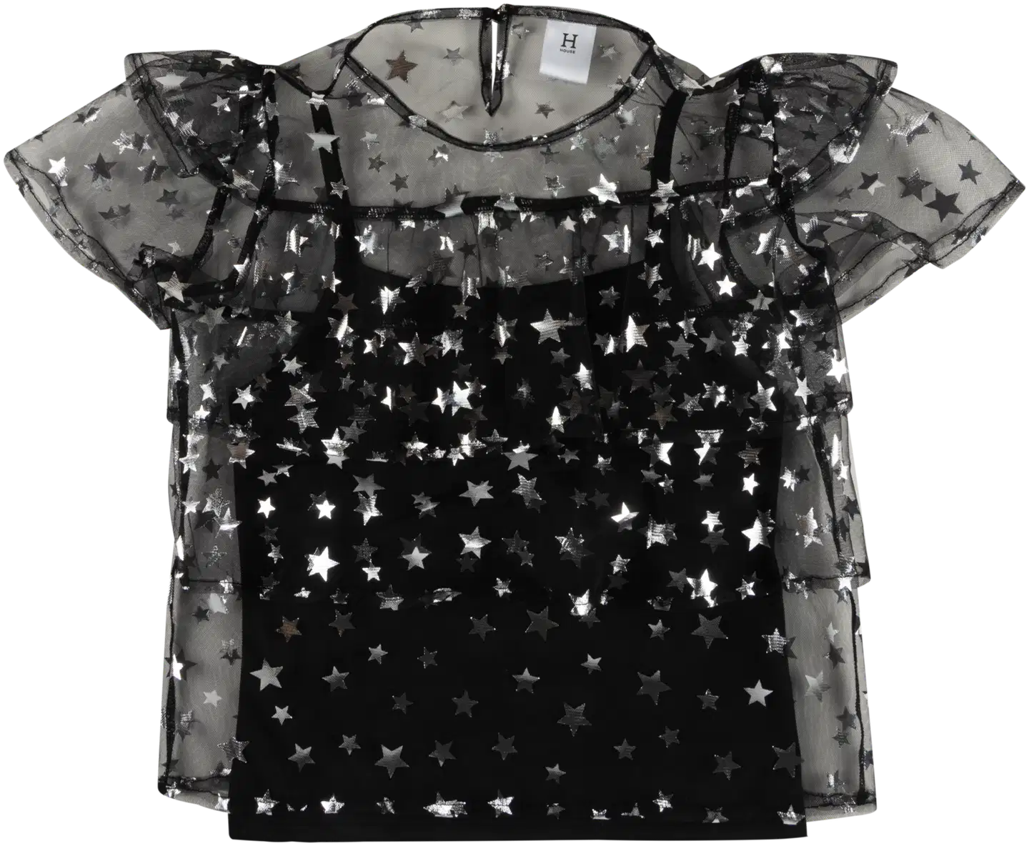 House lasten juhlatoppi röyhelöillä 23TH412621 - Black - 1