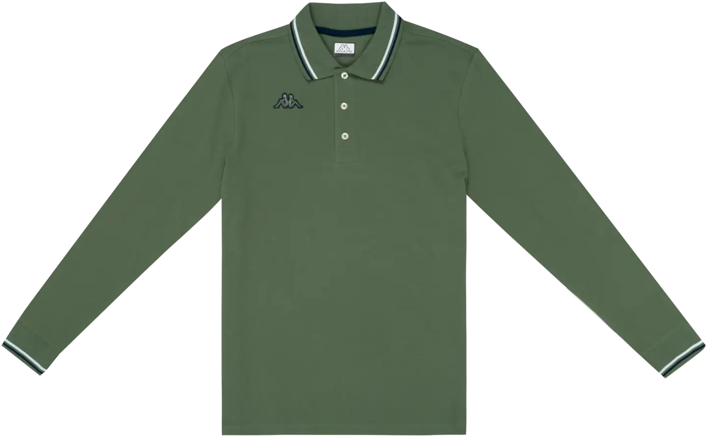 Kappa miesten pitkähihainen pikeepaita Logo Maltax - Green olivine-blue - 1