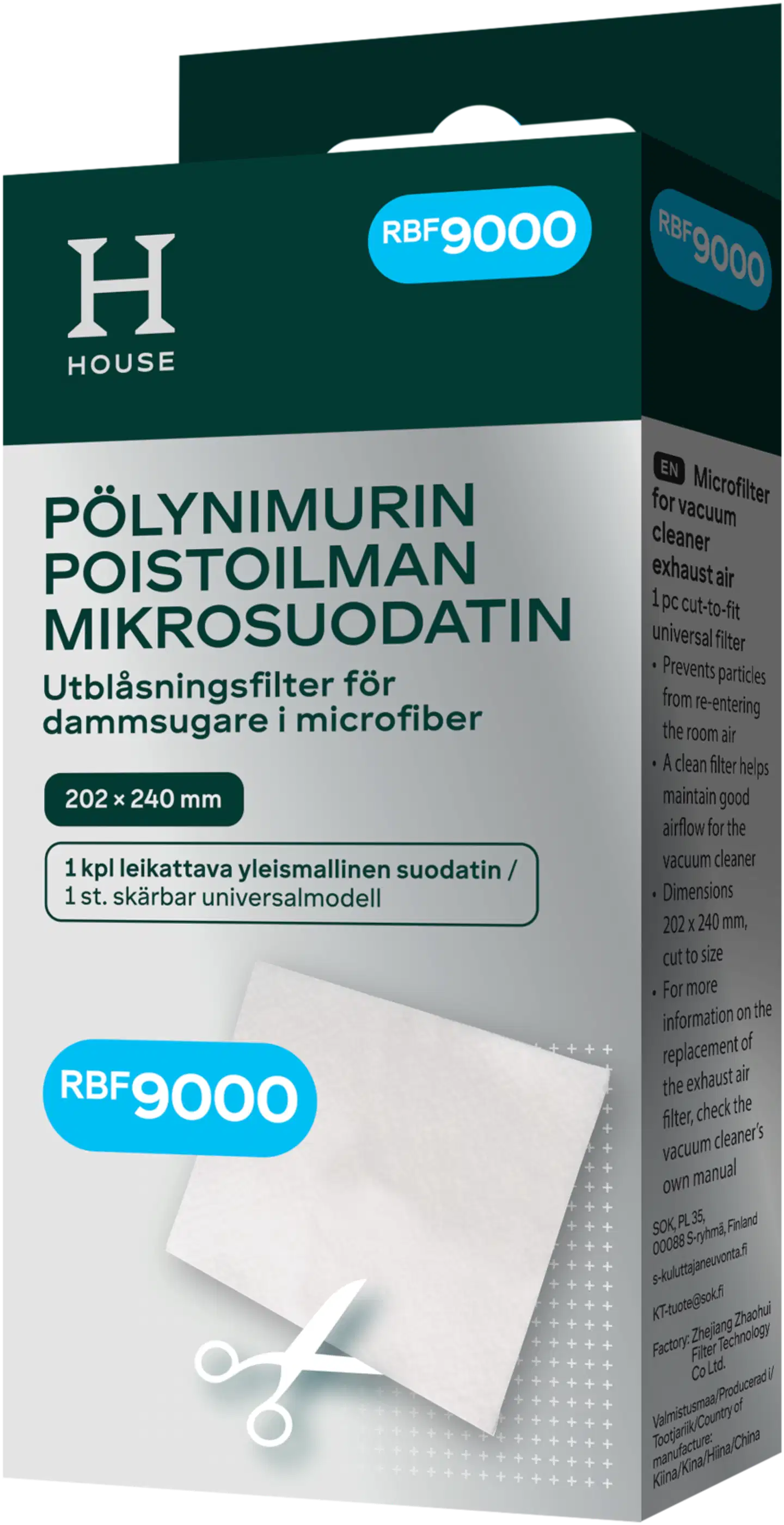 House RBF9000 mikrosuodatin - 1