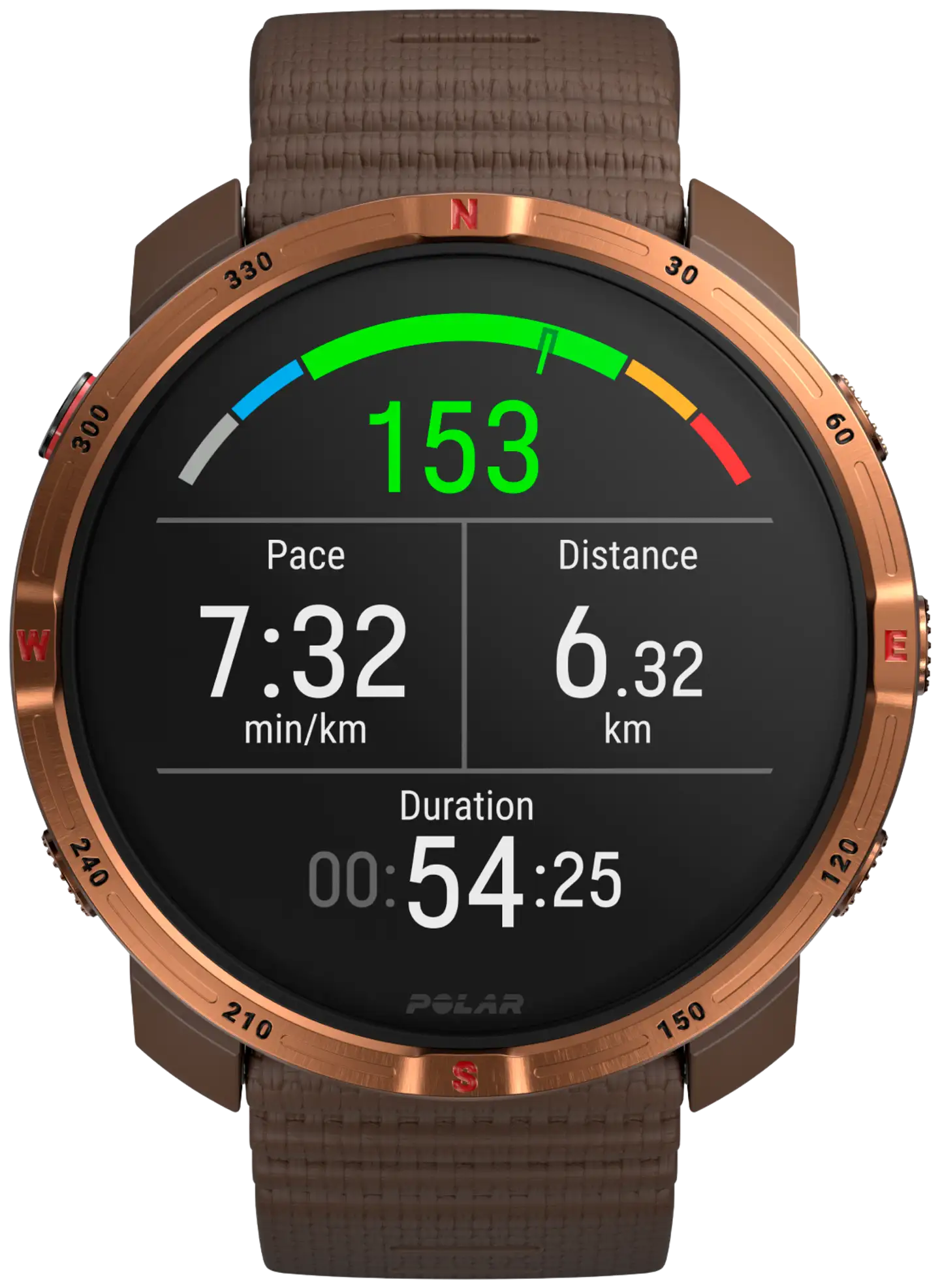 Polar Outdoor-kello Grit X2 ruskea S-L - 2