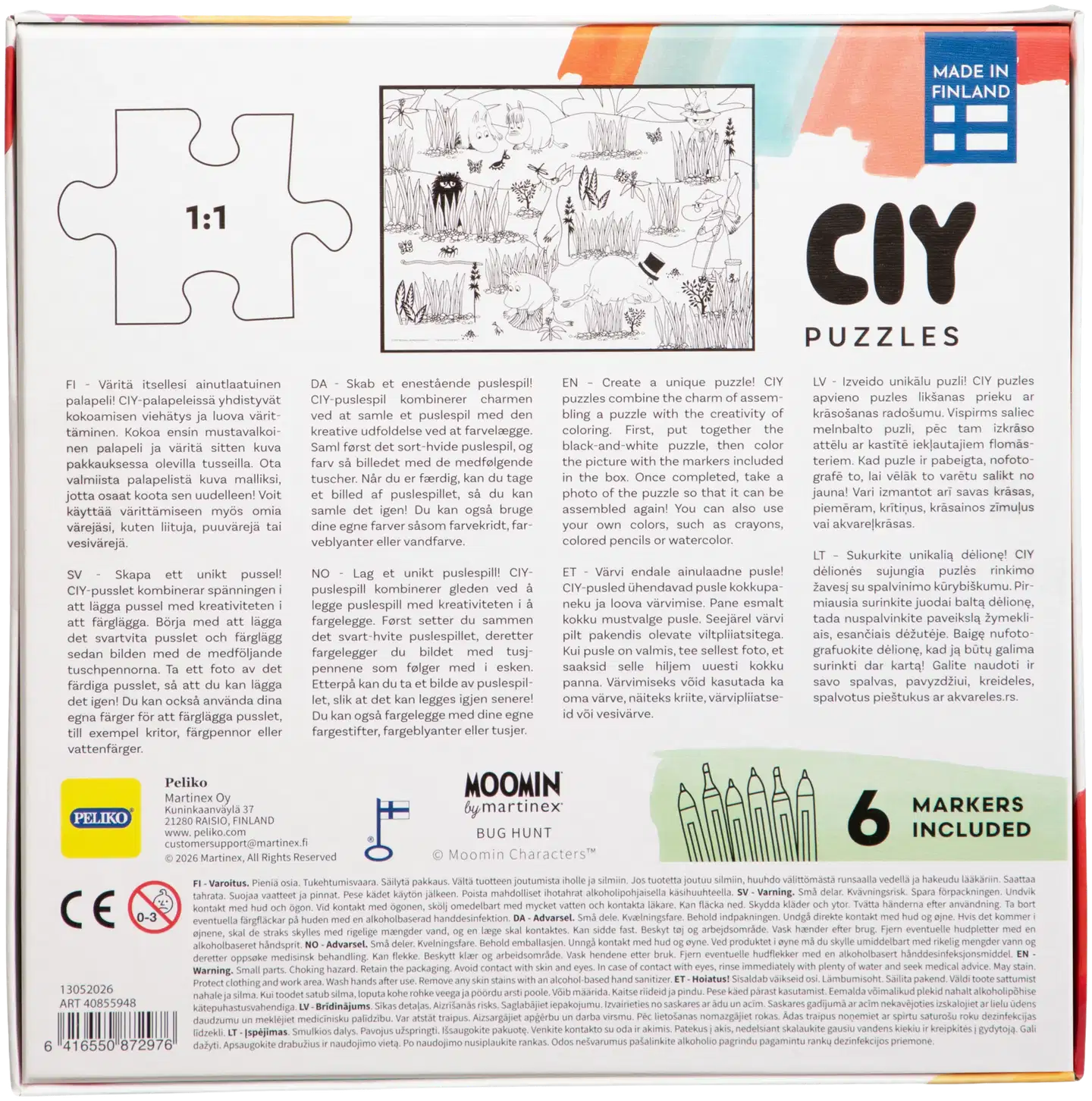 Peliko Muumi palapeli CIY 99 palaa tussit - 7