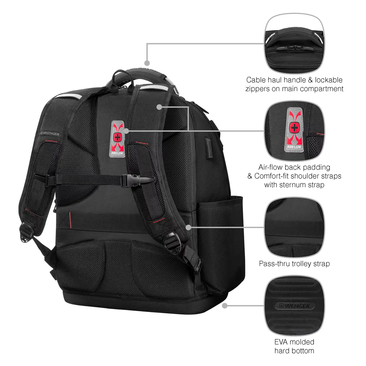 Wenger PROFESSIONAL työkalureppu 17" tietokoneelle - 11