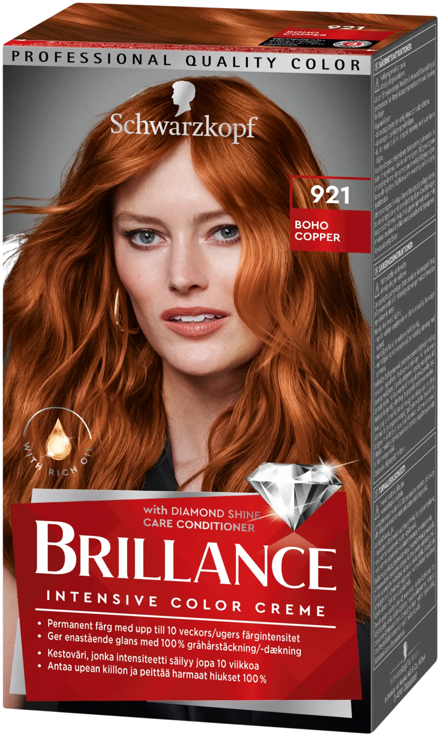 Schwarzkopf Brillance 921 Boho Copper hiusväri 1 kpl