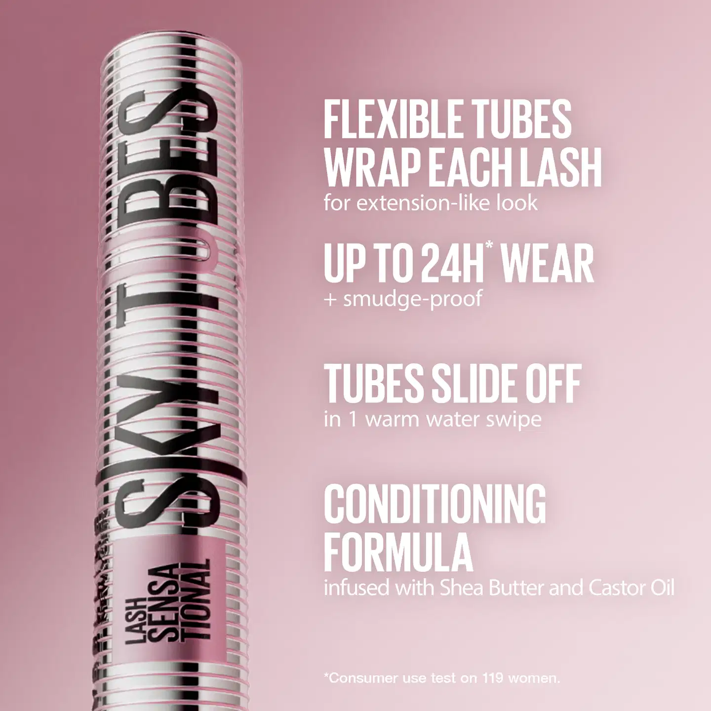 Maybelline New York Lash Sensational Sky Tubes Maskara Black 7,2 ml - 6