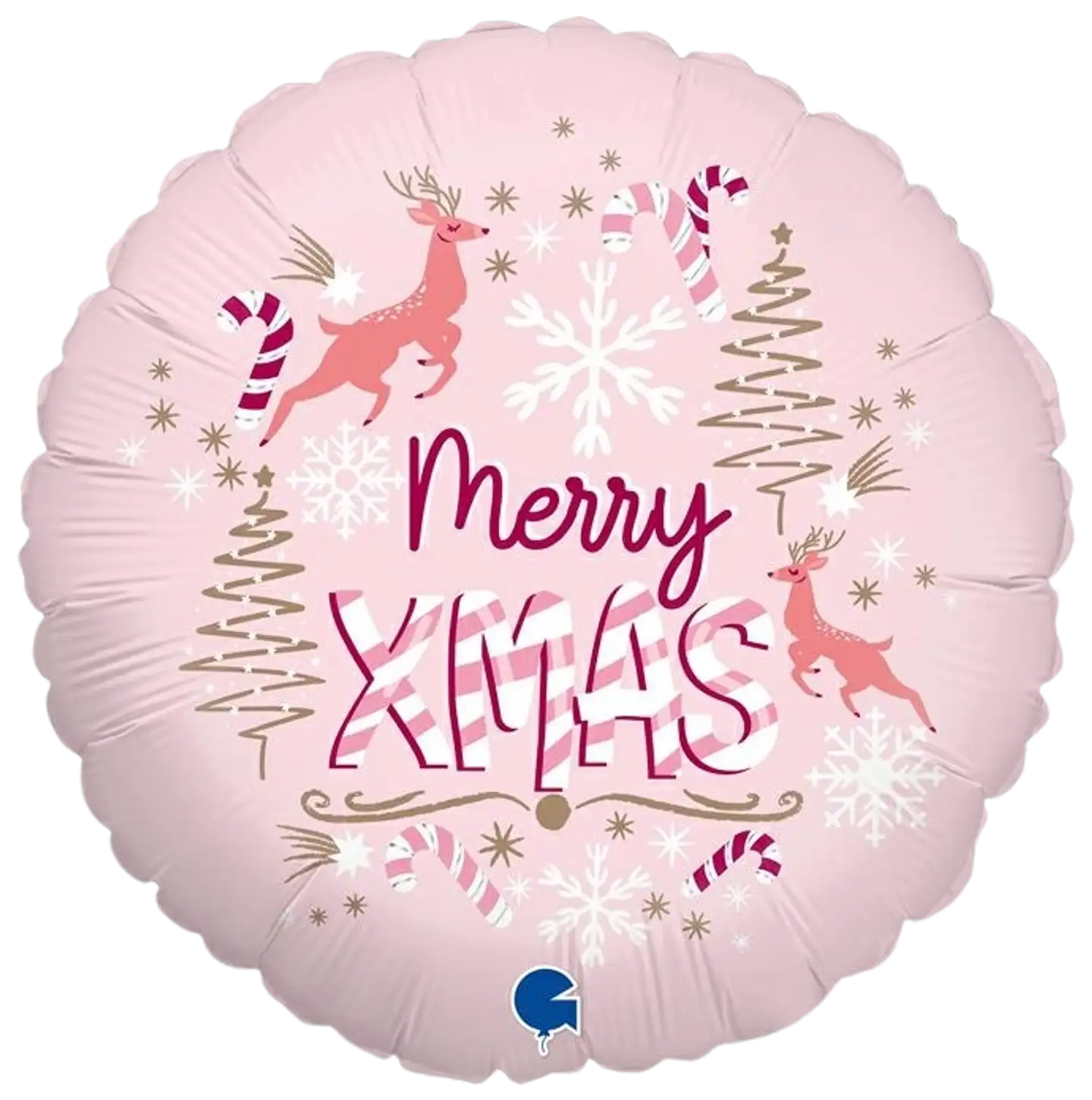 Merry XMAS vaaleanp. foliopallo