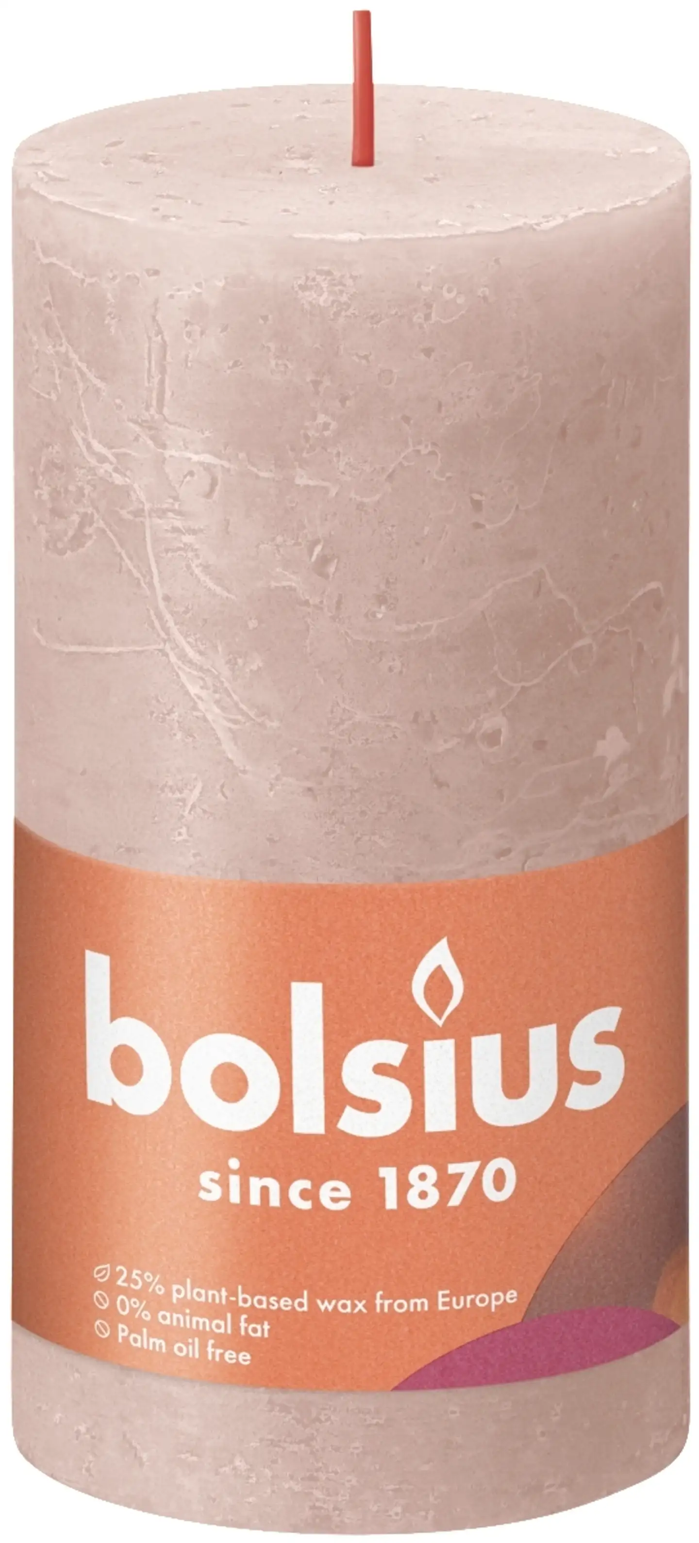 Bolsius RUSTIIKKI PK 130/68 Misty pink