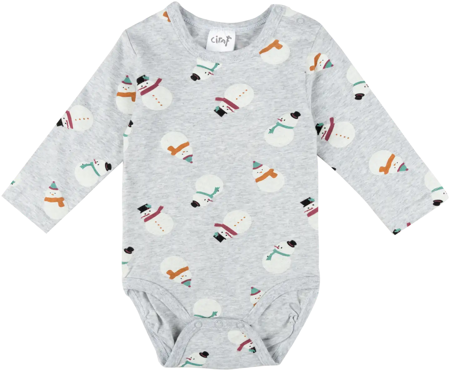 Ciraf vauvojen body Lumiukko - snowman aop - 1