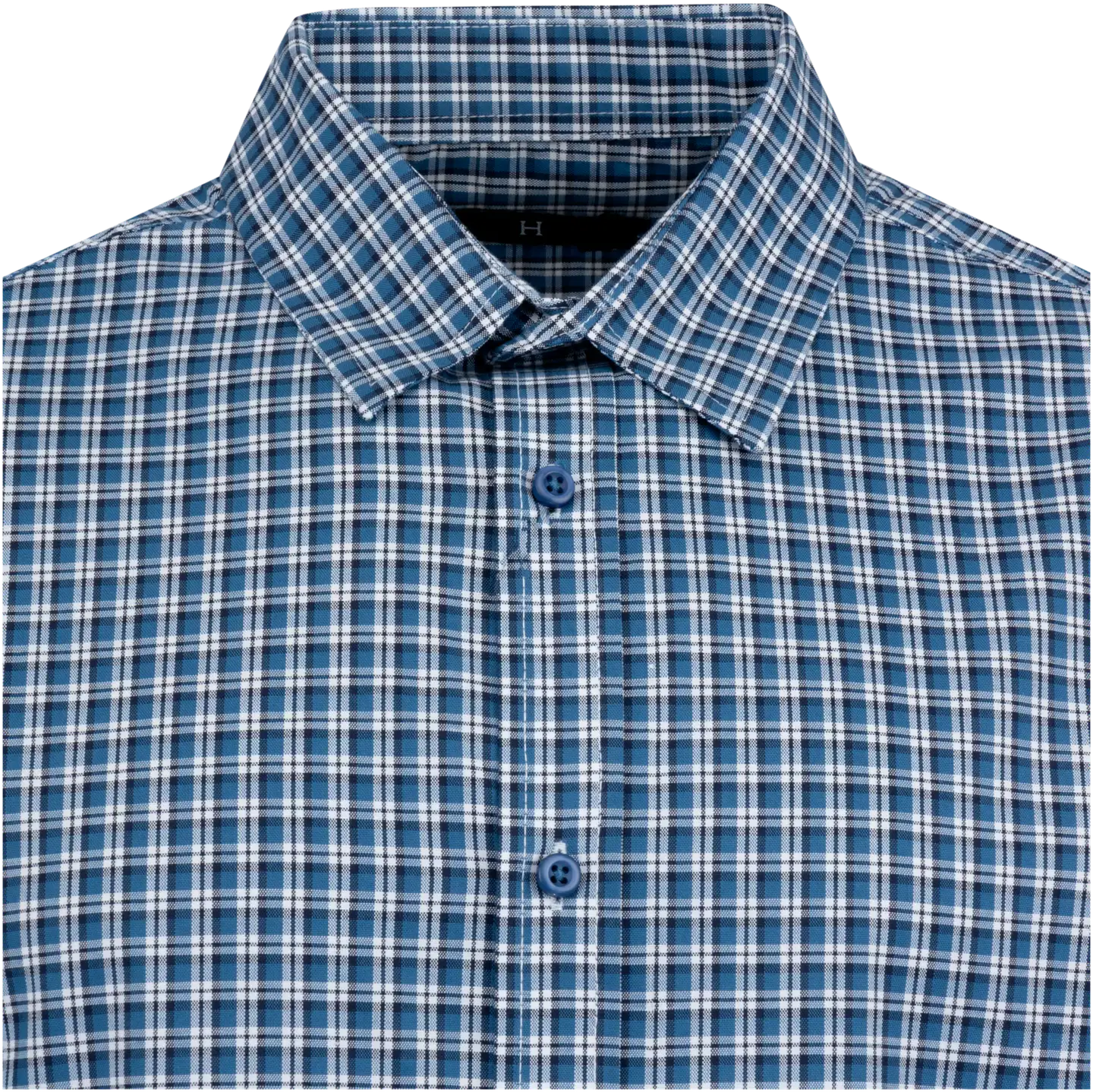 House miesten kauluspaita pikkuruutu 194H282510 - Blue small check - 3