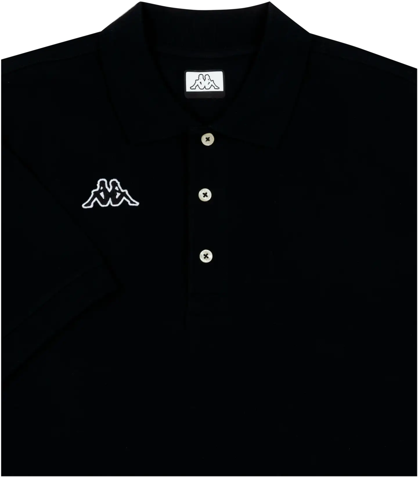 Kappa miesten pikeepaita Logo Holiver - Black-white-black - 2