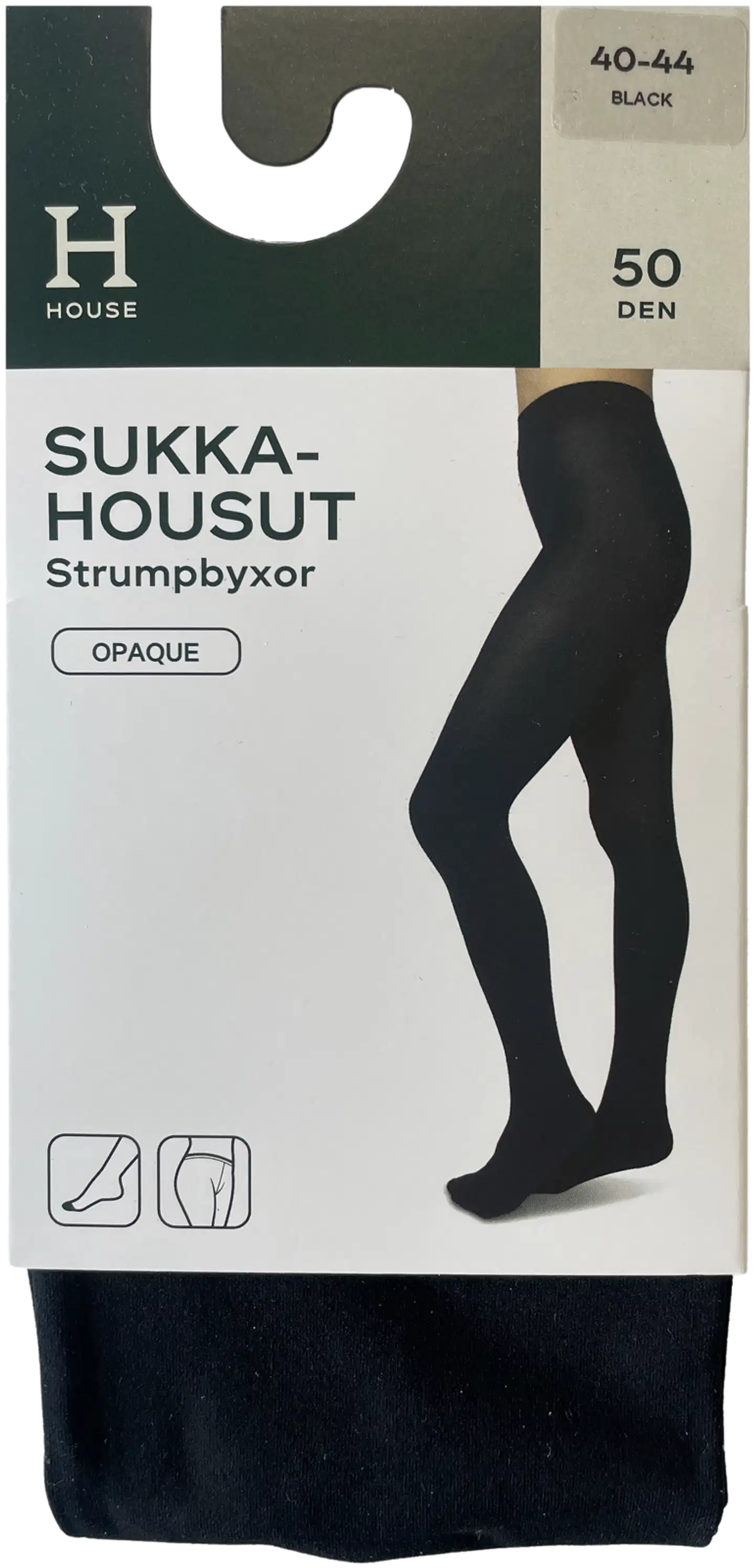 House naisten sukkahousut 50 den soft opaque 121CDYE3D5 - Black