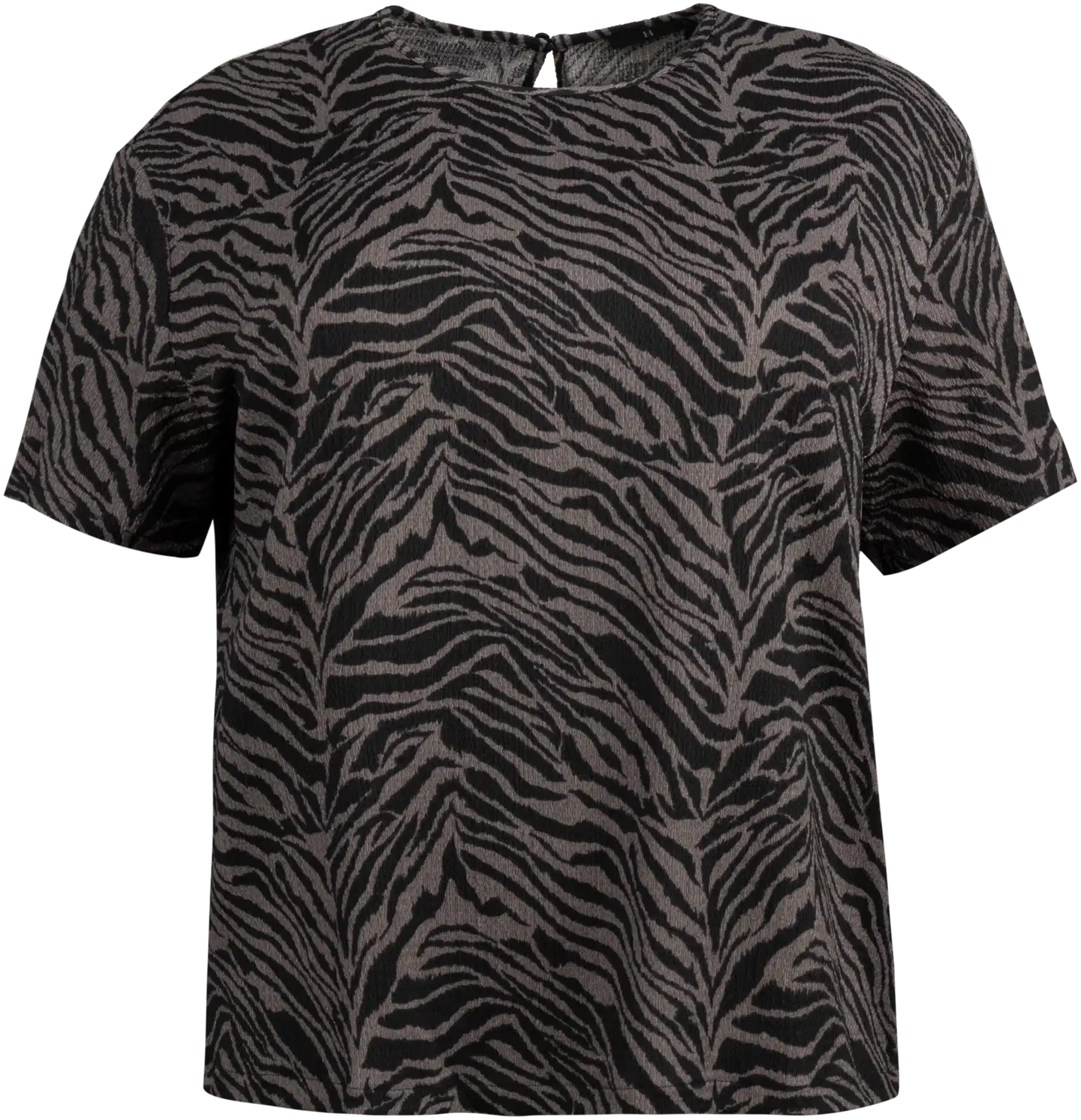 House naisten toppi zebra-kuosi 213HP40265, D-mitoitus - Black&Grey AOP - 1