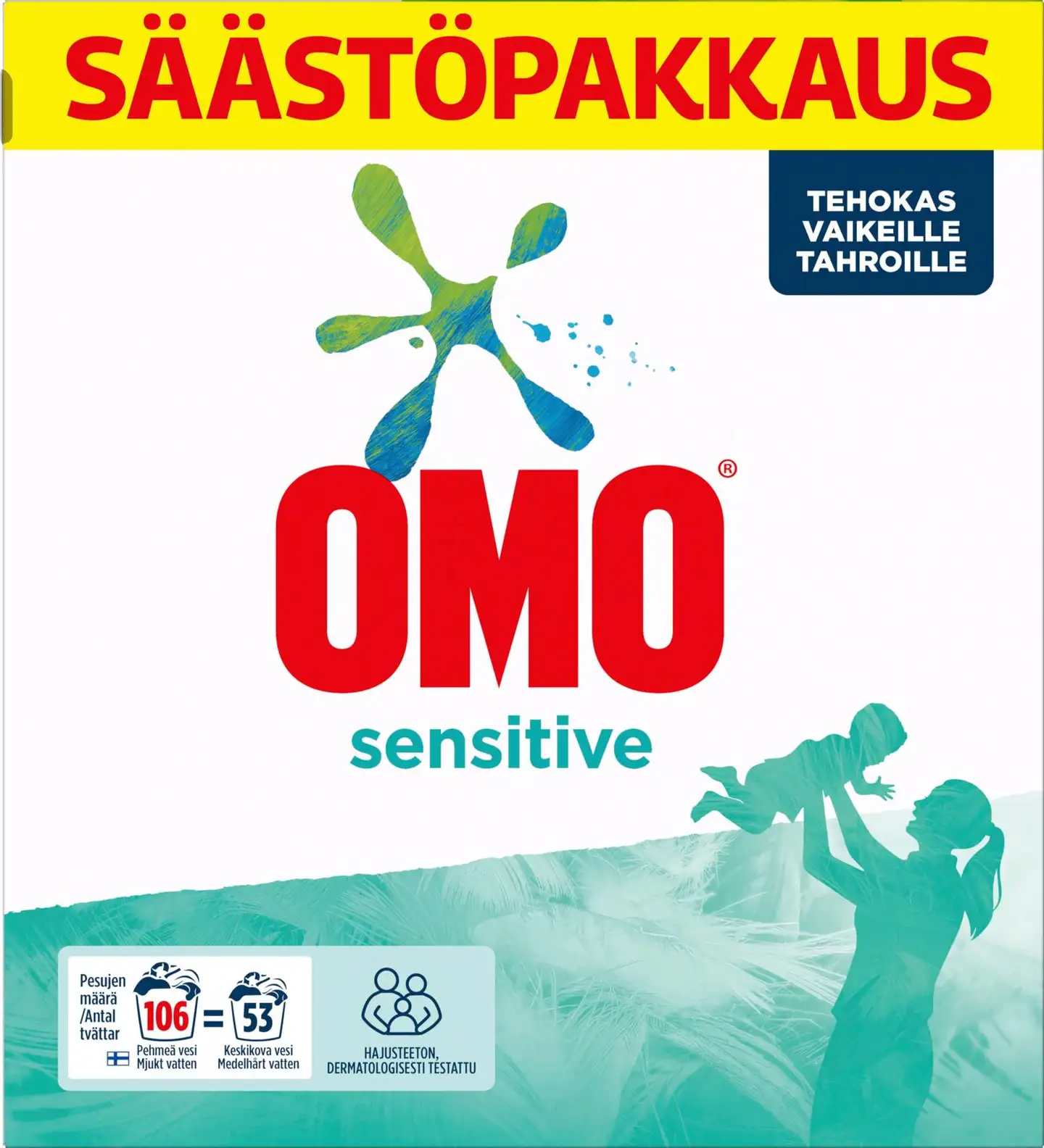 Omo Pyykinpesujauhe Sensitive 3,72 kg