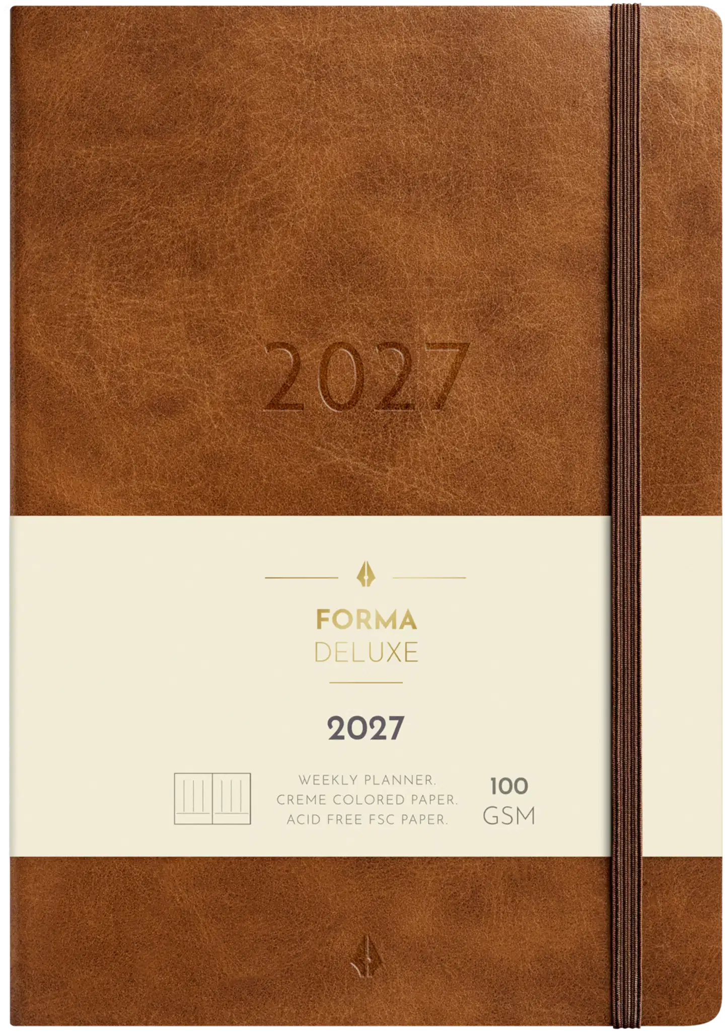 Burde Kalenteri 2027 Business Forma Deluxe ruskea - 1
