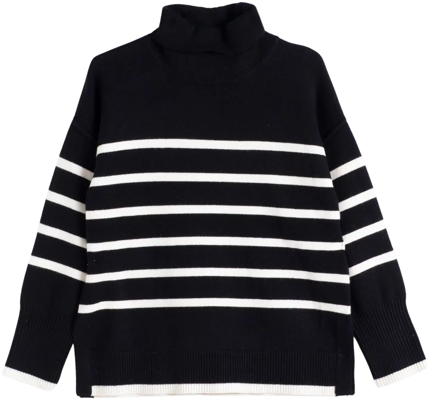 TEX naisten pooloneule I291411 - BLACK 1 - 4