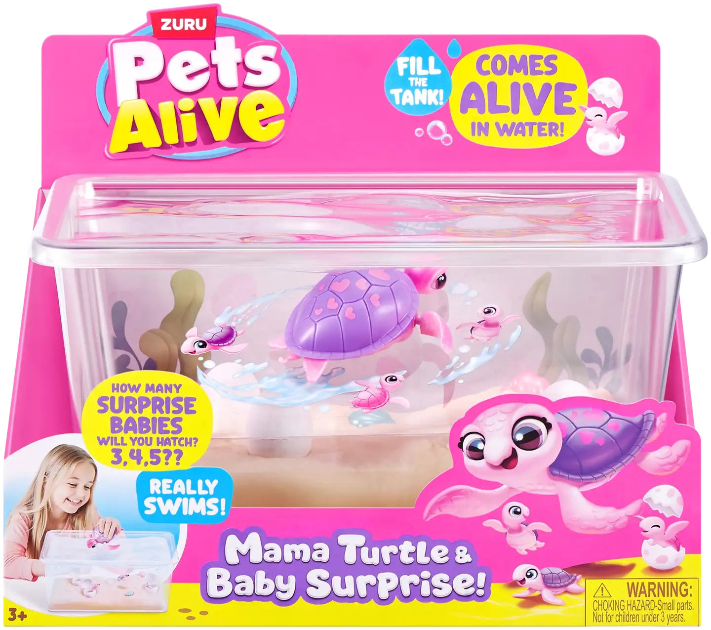 Pets Alive Mama & Baby Turtle leikkisetti - 2