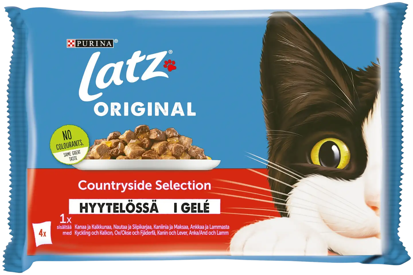 Latz Original 4x85g Countryside lajitelma hyytelössä 4 varianttia kissanruoka