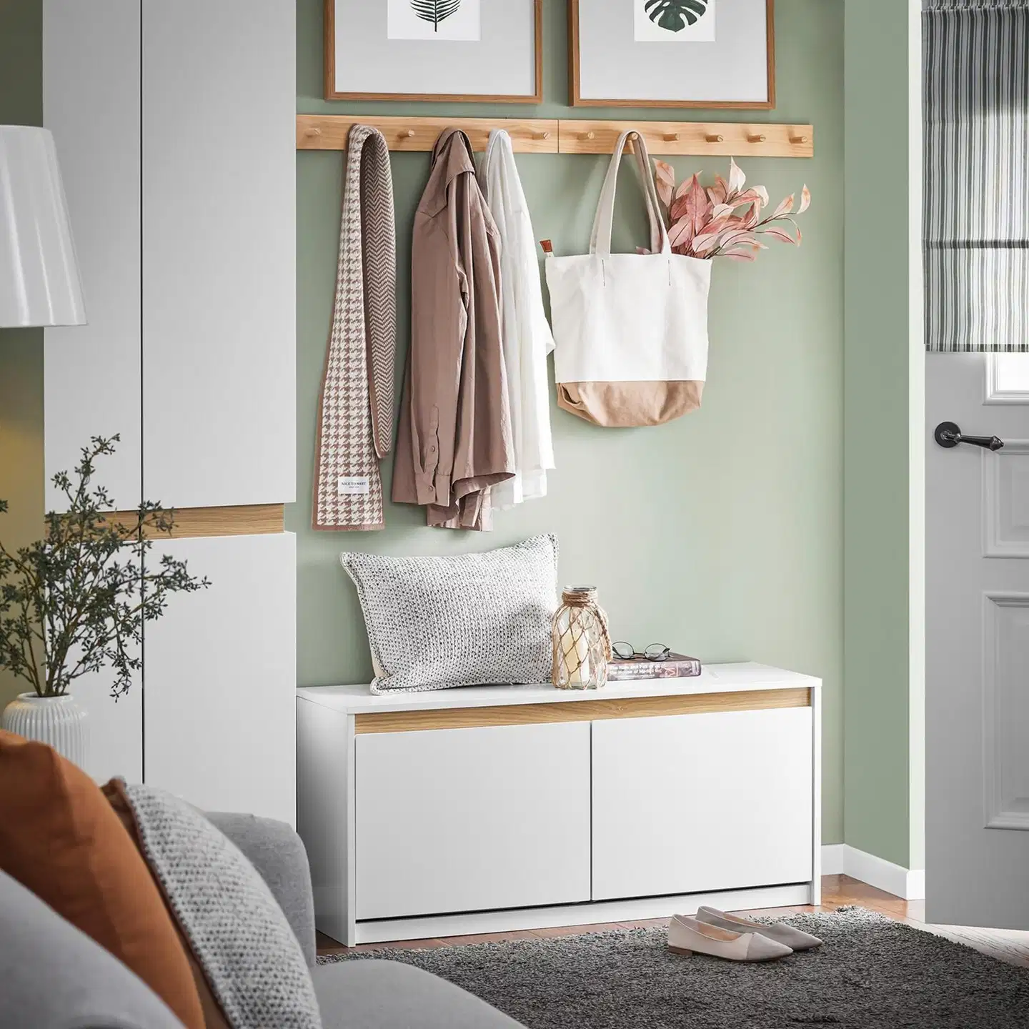 SoBuy kenkäkaappi valkoinen FSR171-W - 2