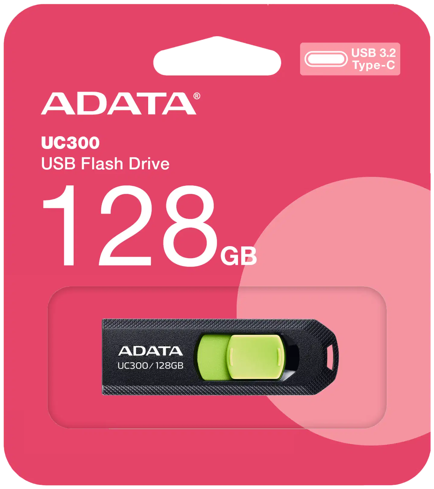 ADATA UC300 USB-muistitikku, 128 GB, musta/vihreä (USB-C 3.2 Gen 1) - 2