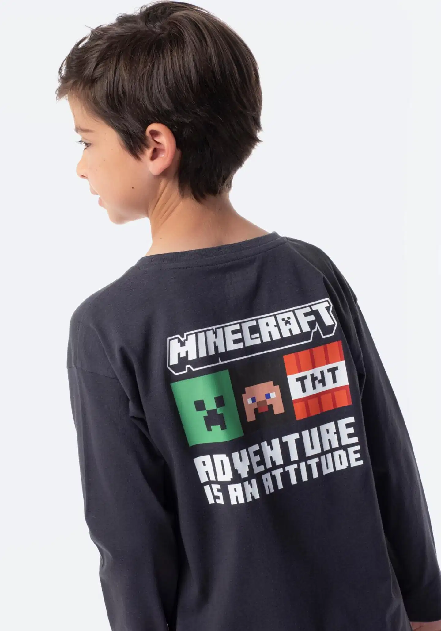 Minecraft lasten pitkähihainen t-paita I287924 - ANTHRACITE - 2