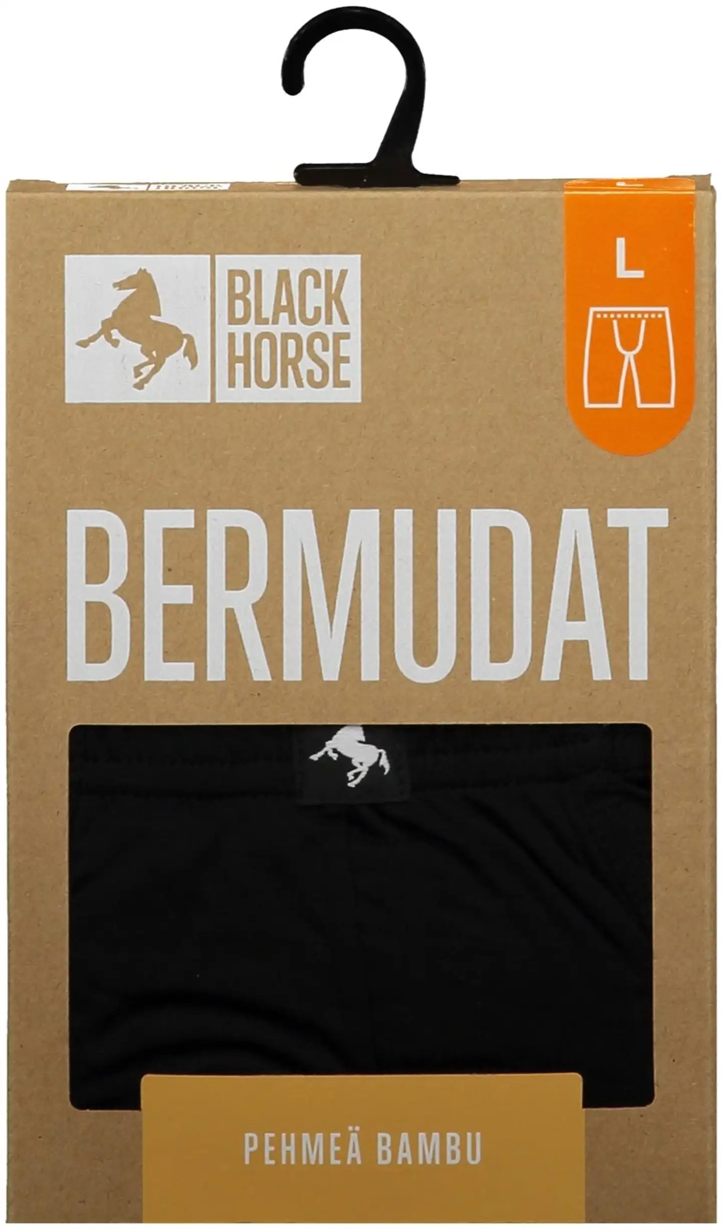 Black Horse miesten bermudat 52743 - BLACK - 2