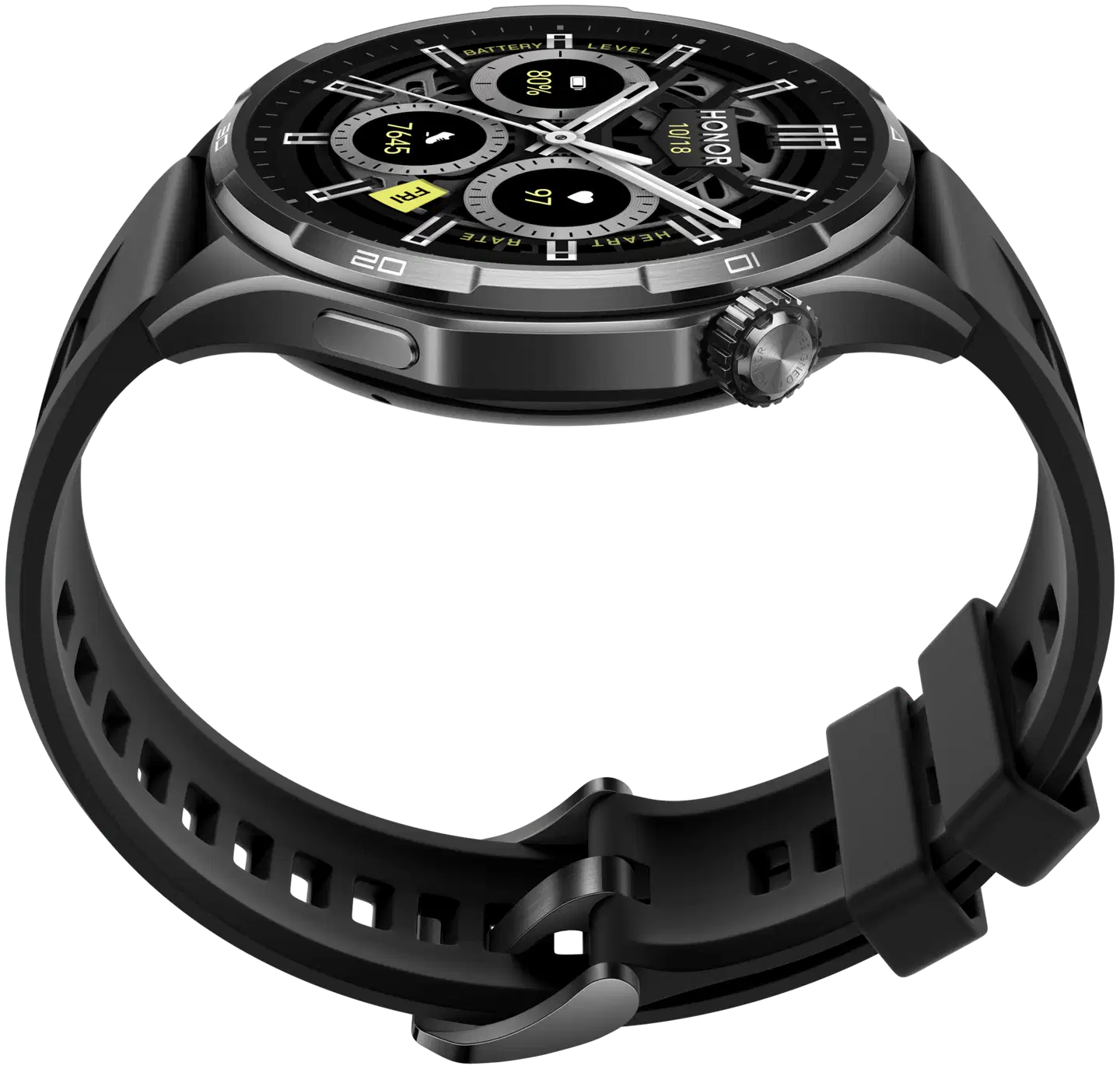 HONOR Watch 6 32MB+4GB -älykello, musta silikoniranneke - 2