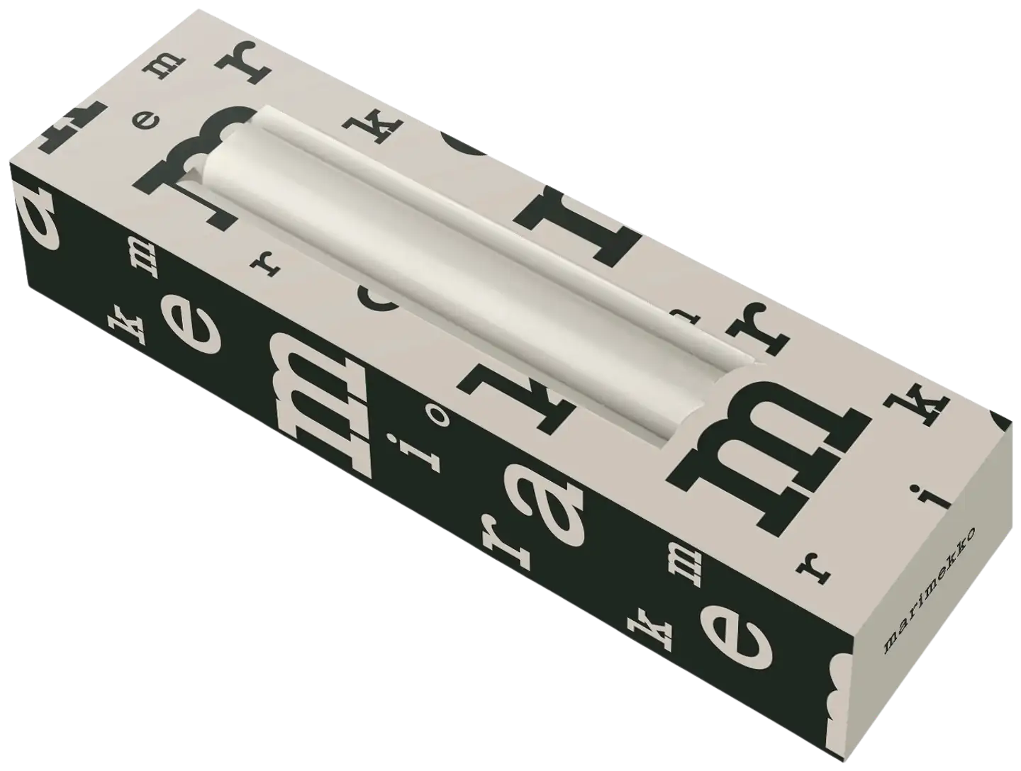 Marimekko luonnonvalkoinen kruunukynttilä 6kpl/24cm - 2