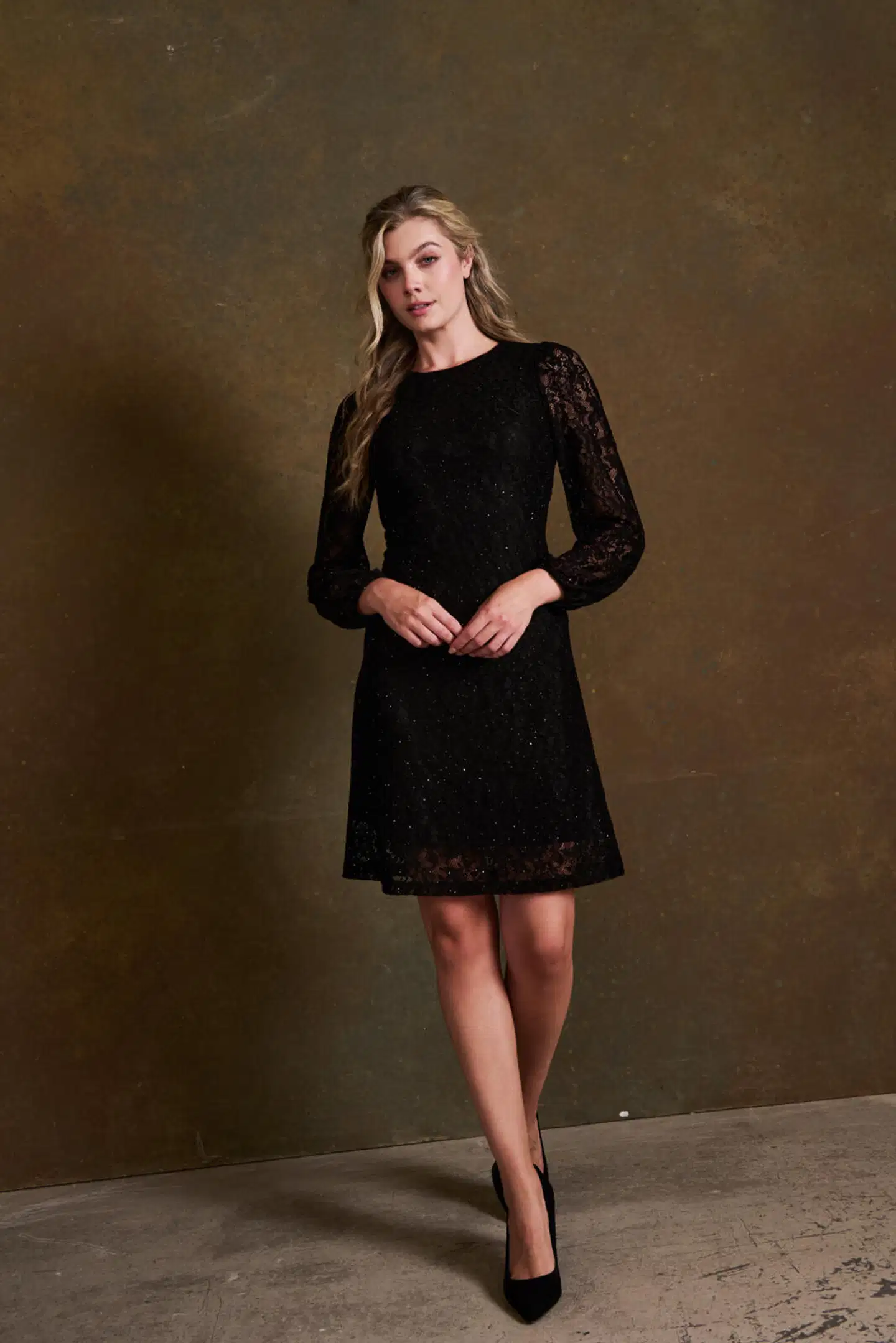 London Fog naisten pitsimekko 218L264022 - black - 7