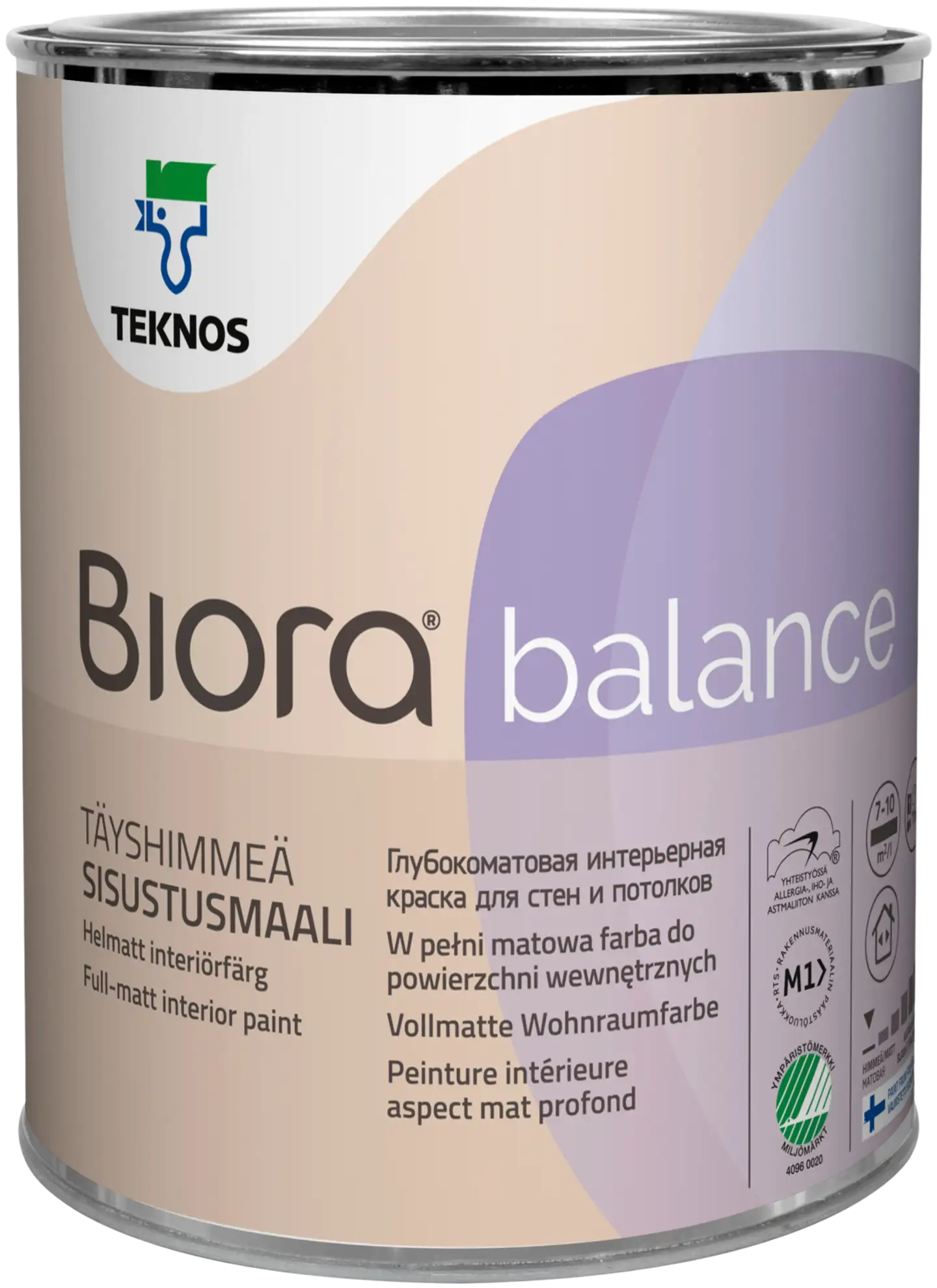 Teknos sisustusmaali Biora Balance 0,9 l PM3 sävytettävä täyshimmeä