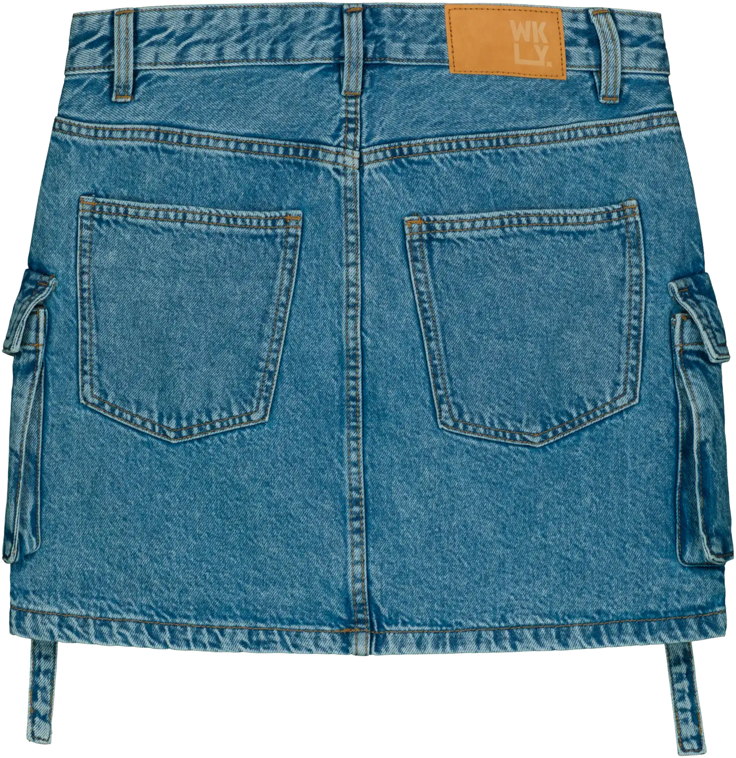 WKLY. naisten lyhyt cargo farkkuhame 221W010410 - Denim blue - 2