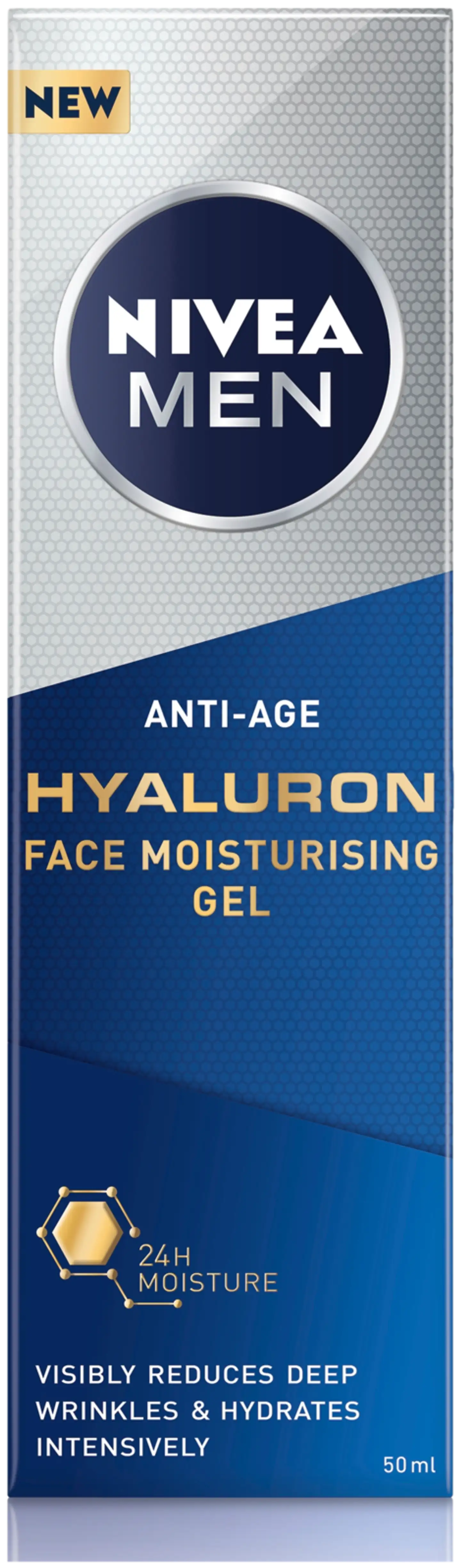 NIVEA MEN 50ml Anti-Age Hyaluron Face Moisturising Gel -kasvogeeli - 1