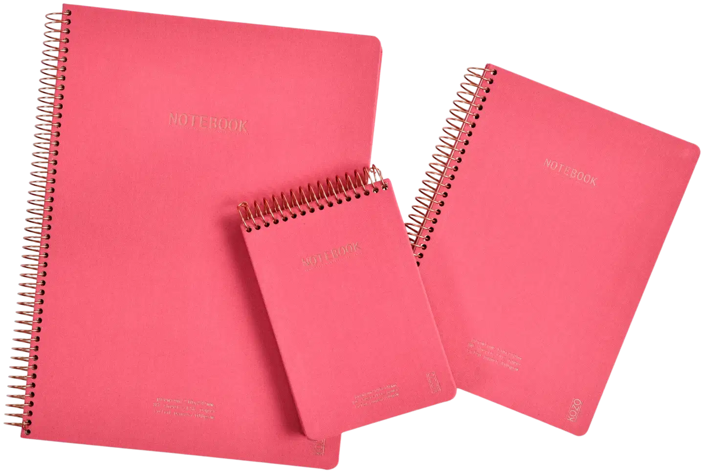 Kozo muistikirja A5 Premium guava pink - 3