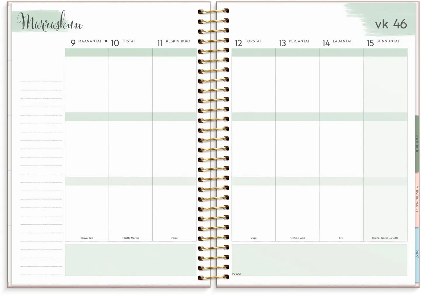 Burde Kalenteri 2026 Life Organizer - 4