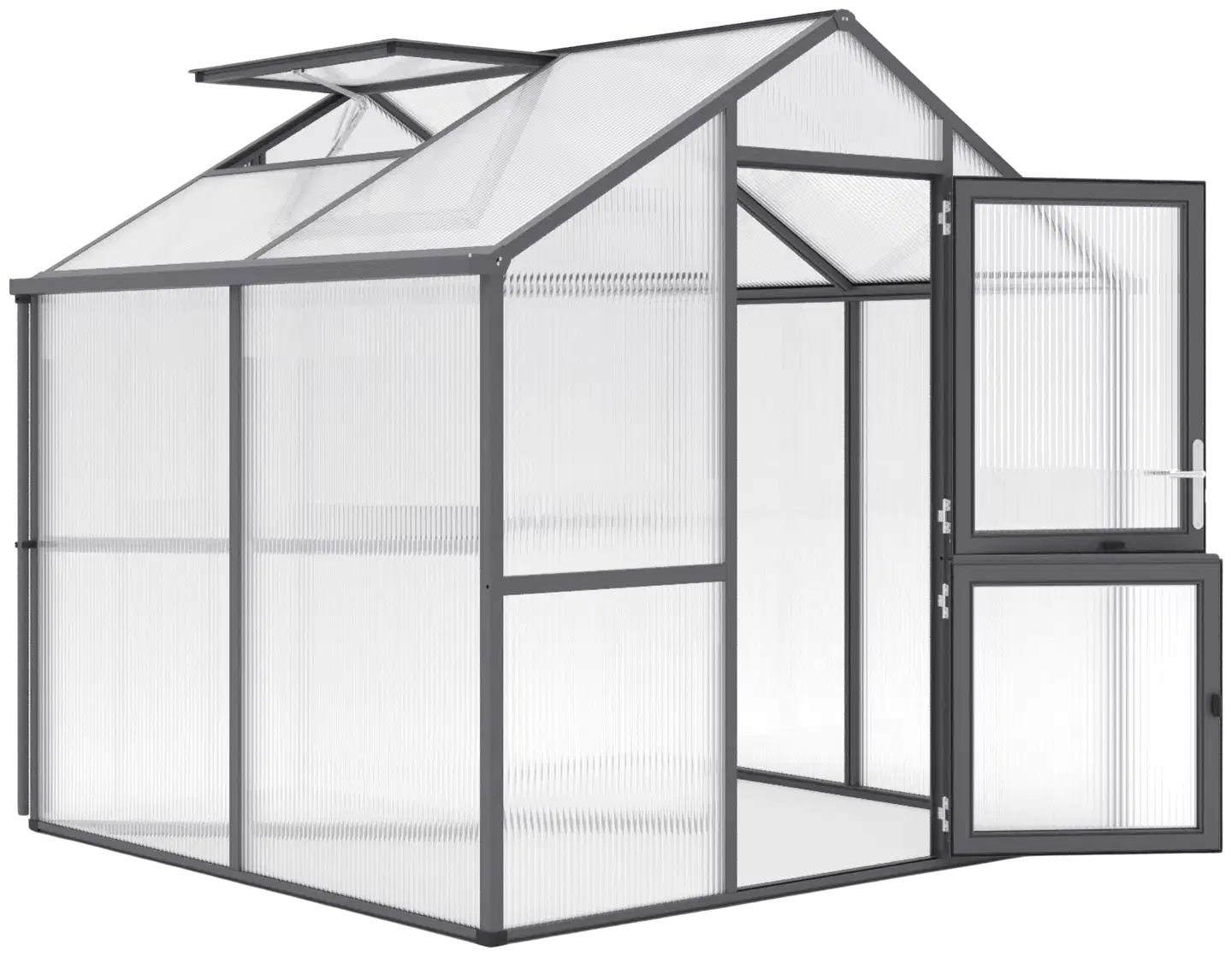 Kreative Gartentechnik kasvihuone Iris II 5,06 m2 antrasiitinharmaa - 1