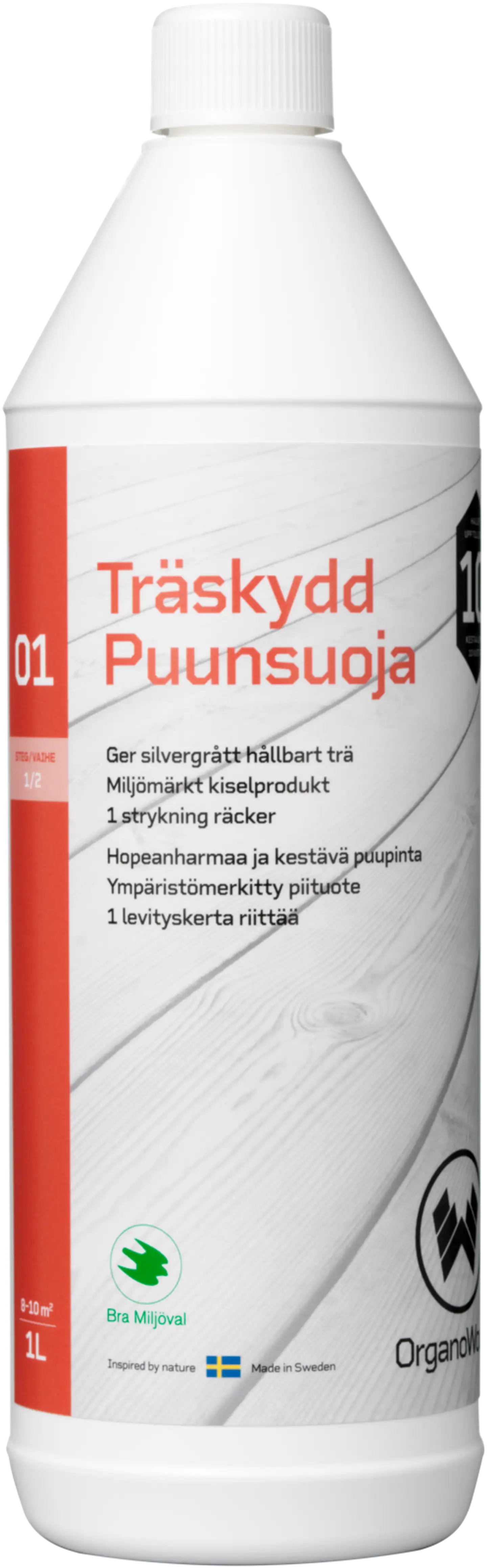 Organowood Puunsuoja 01 1 l harmaannuttaja 103374