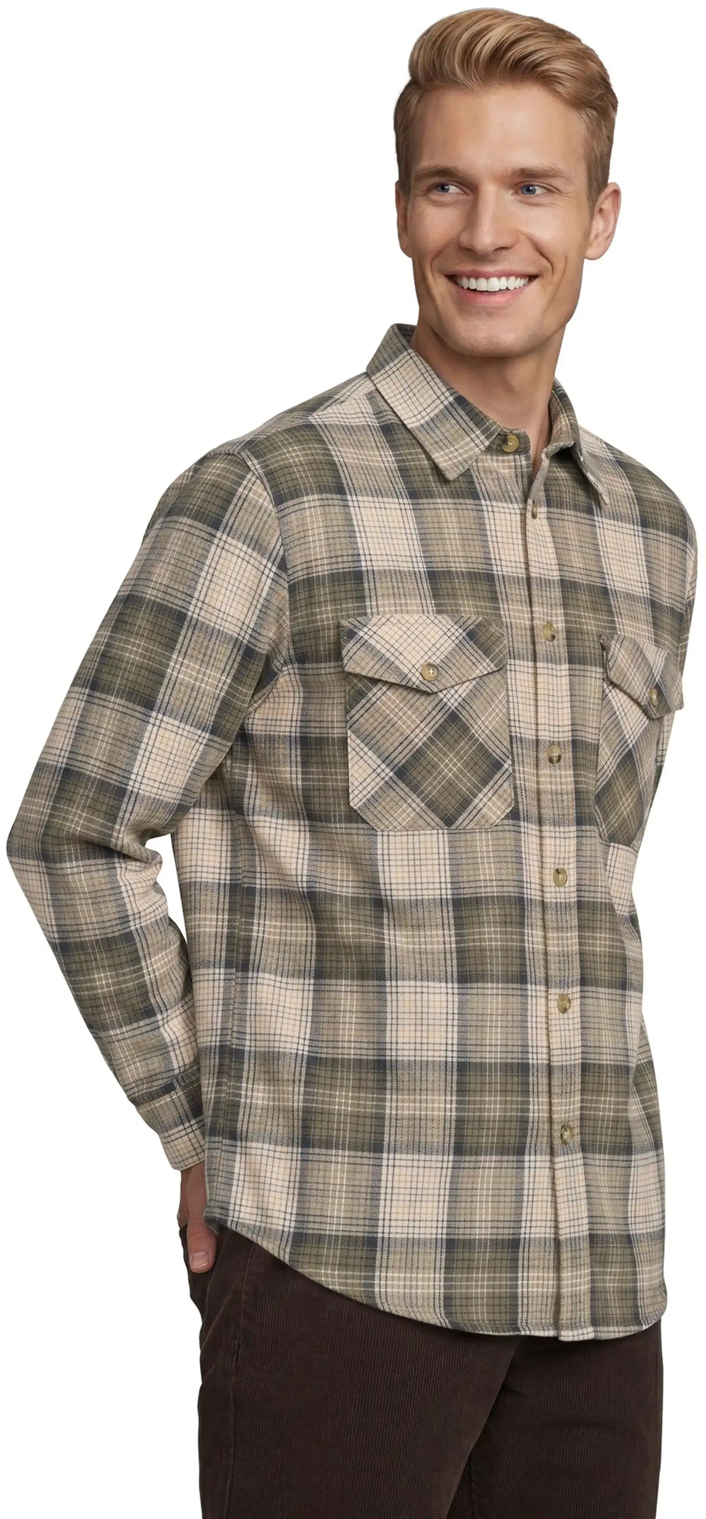 House miesten flanellipaita CYCLO® 194H382604 - Navy/Green Check - 1