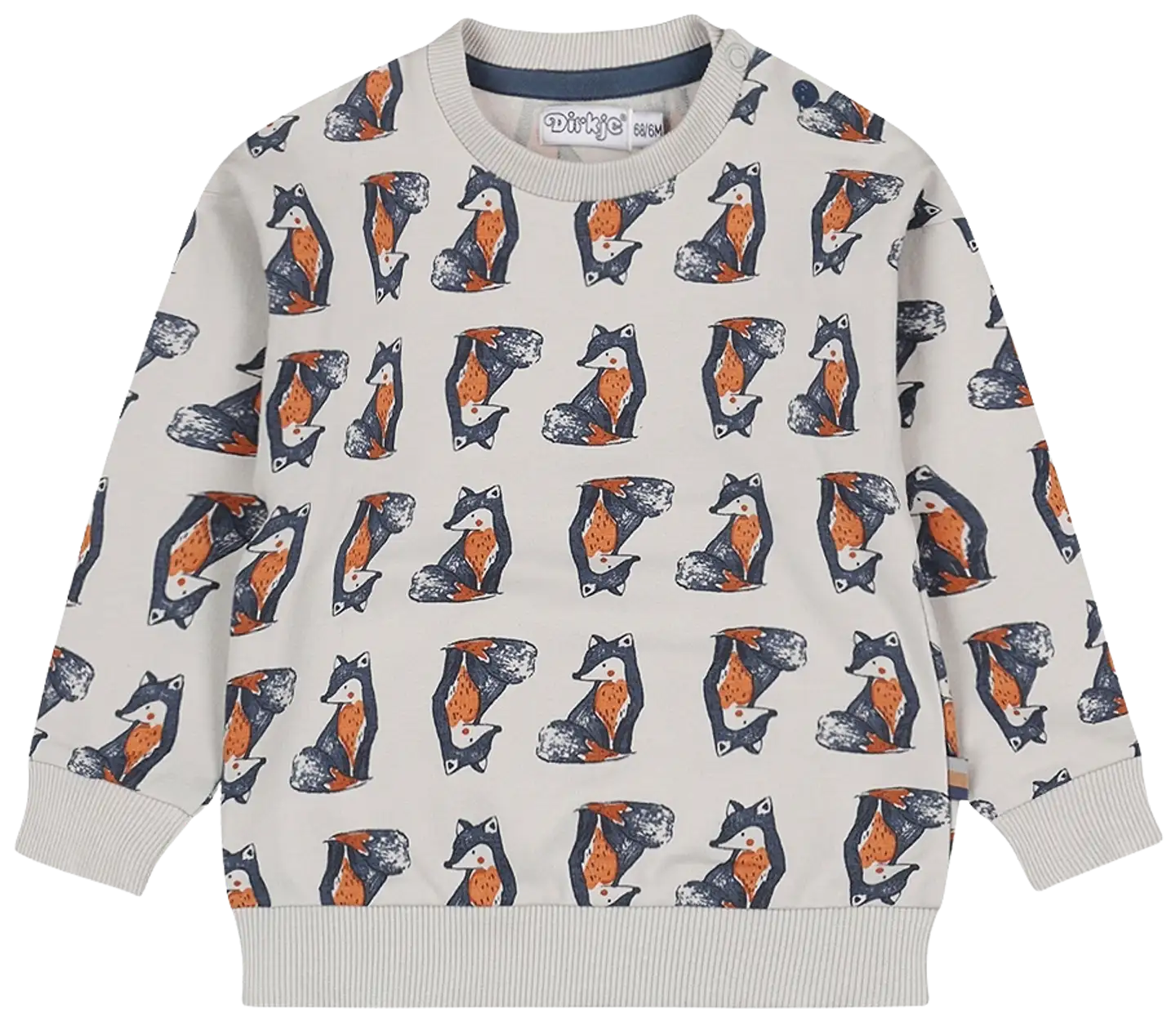 Dirkje lasten kokonaan kuvioitu collegepusero O56721 - Light grey - 1