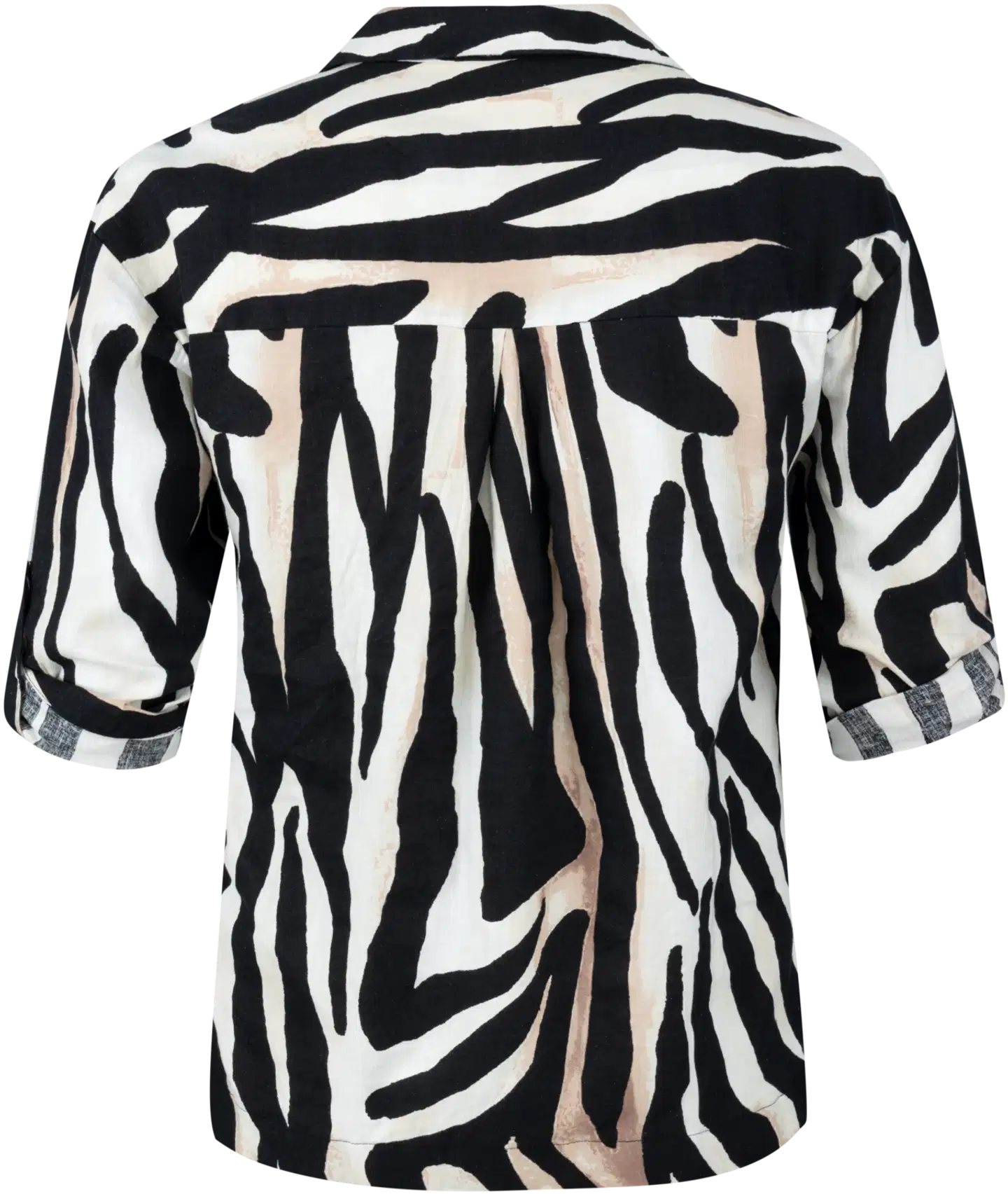 House naisten pellavasekoitetunika 228HP03702, D-mitoitus - Linen aop - 2