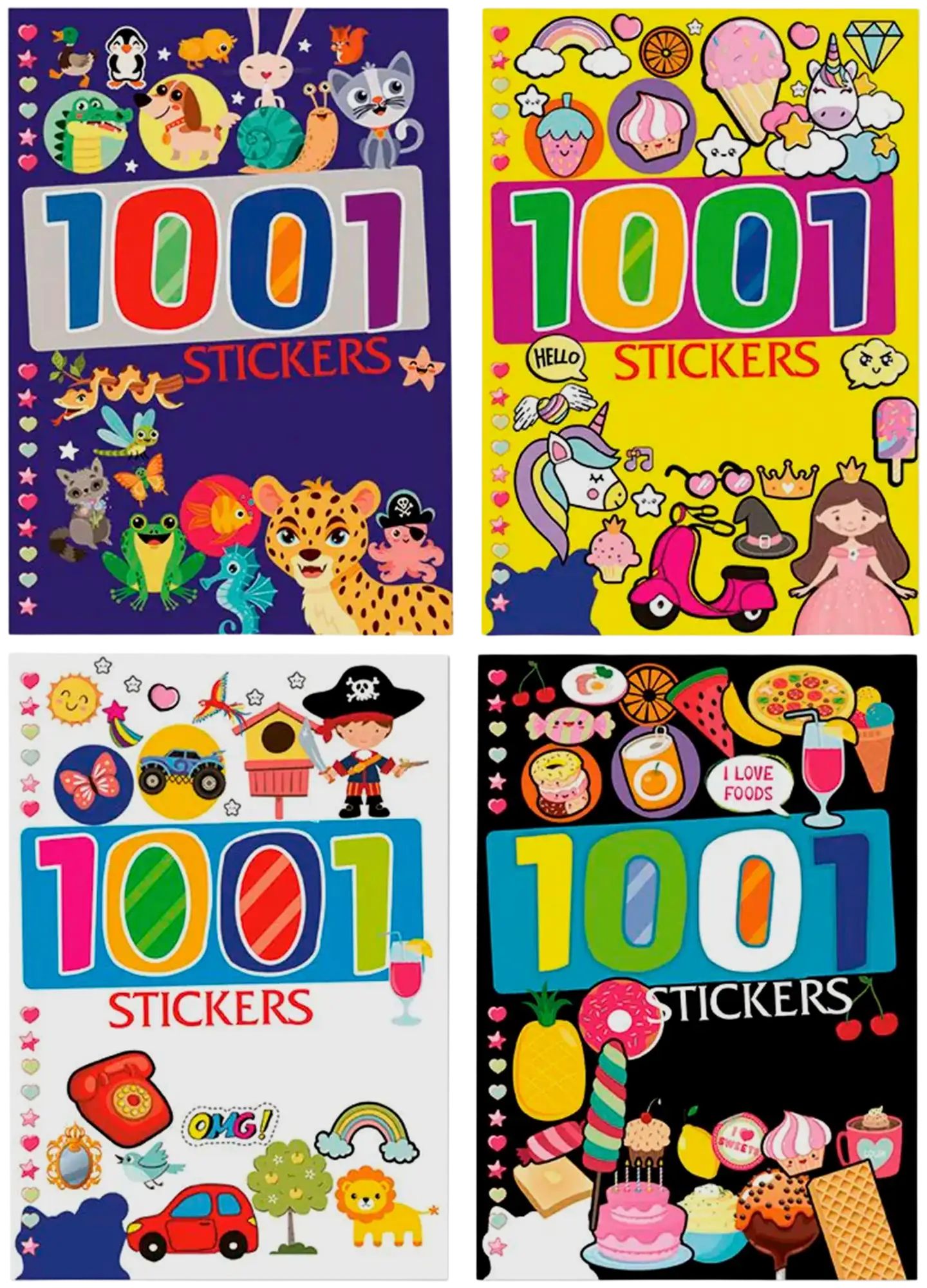 1001 Tarrakirja A5, sis. 40 tarralehteä, 4 eril.lajit.