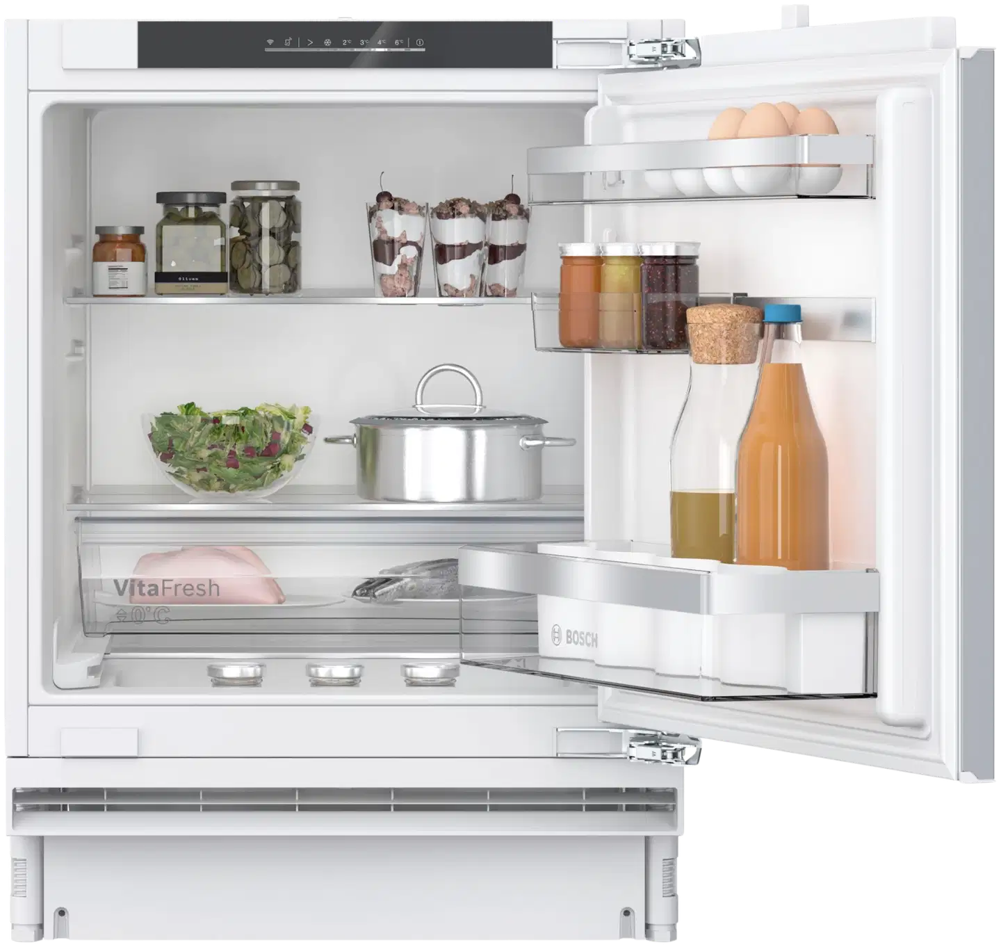 Bosch Serie 6 työtason alle sijoitettava jääkaappi 82 x 59.8 cm pehmeästi sulkeutuva litteä sarana - 1
