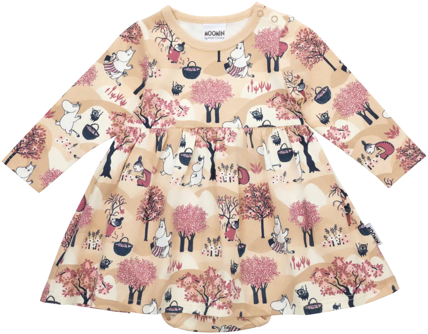 Muumi vauvojen bodymekko Hedelmäsato 592497 - beige - 1