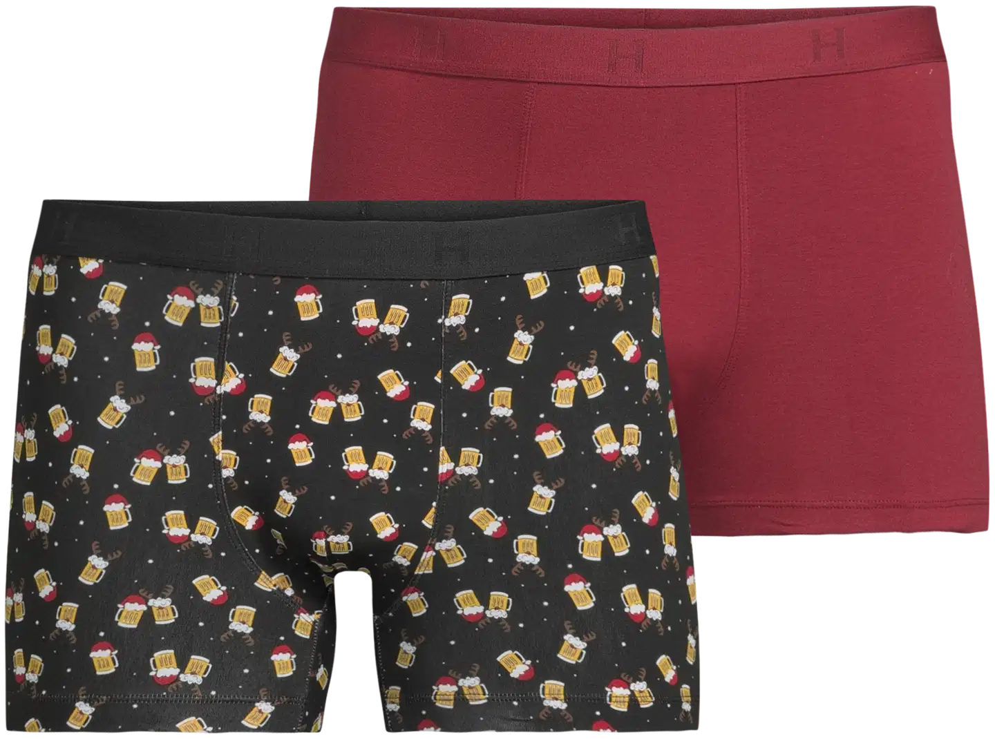 House miesten boxerit 190H422611 2-pack - BLACK/RED - 1