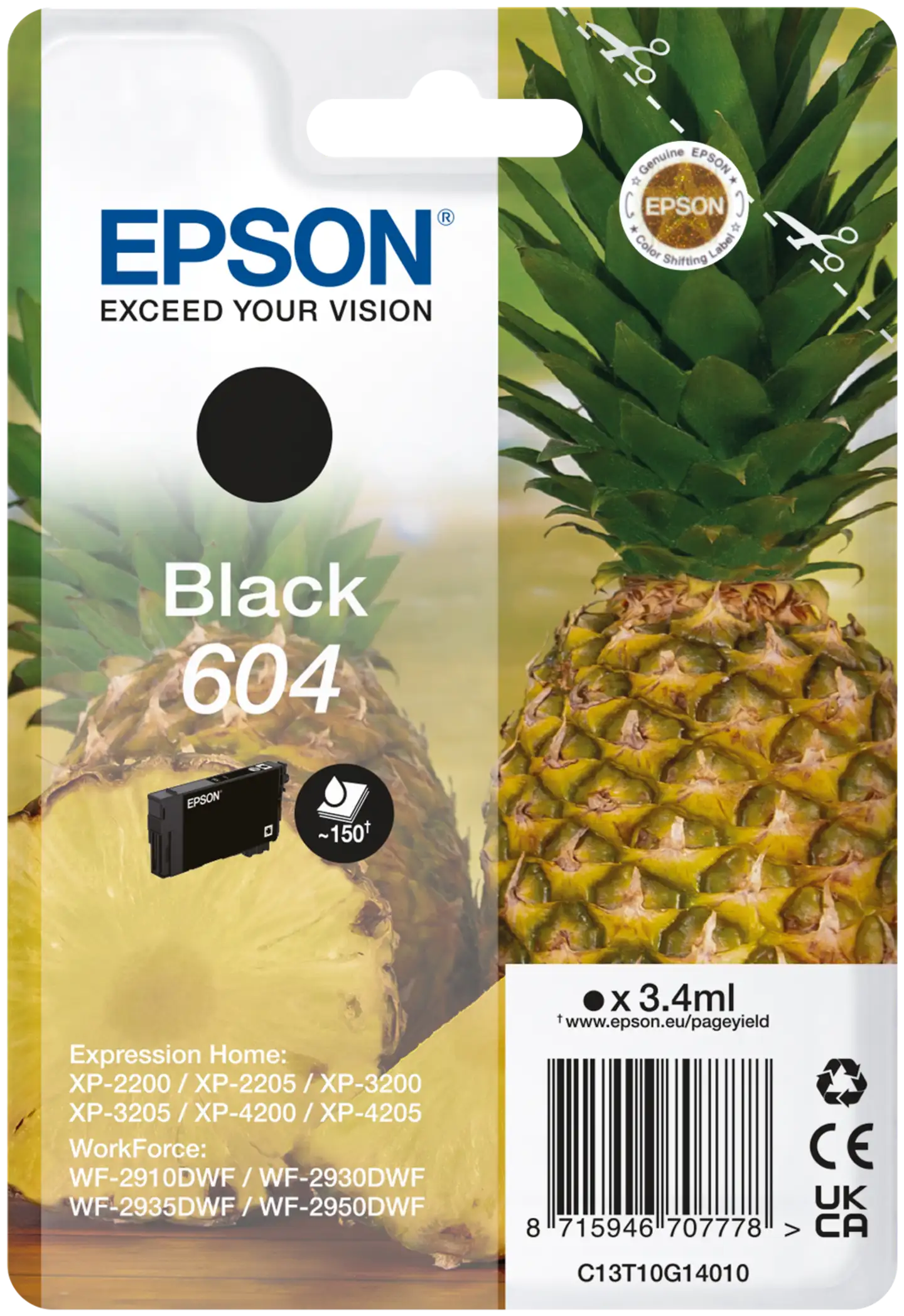 Epson mustepatruuna 604 musta