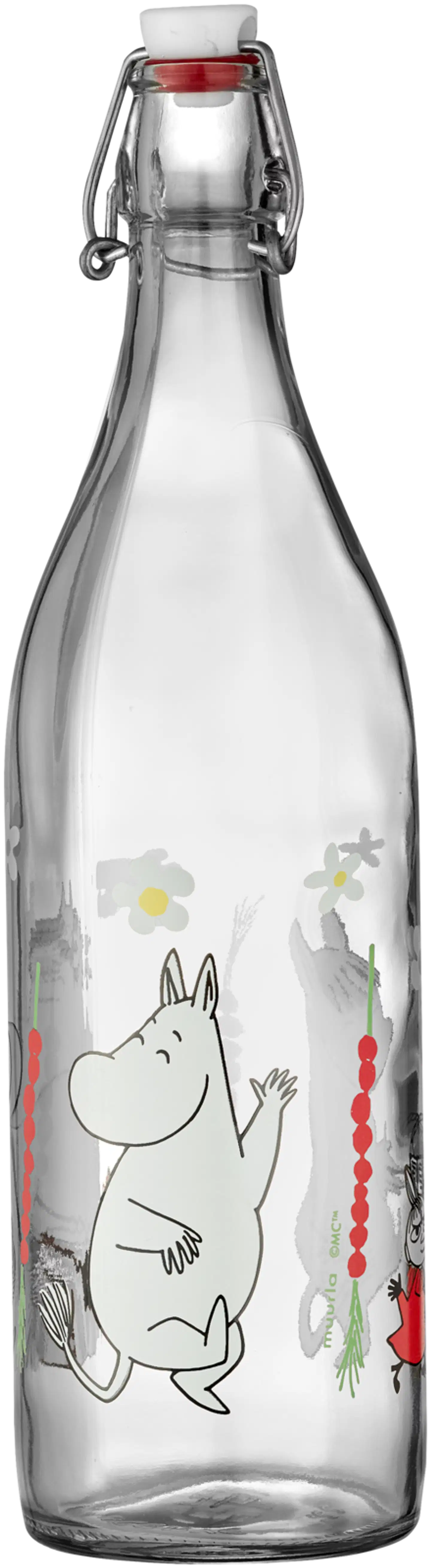 Muumi lasipullo Metsämansikat 1 l - 2
