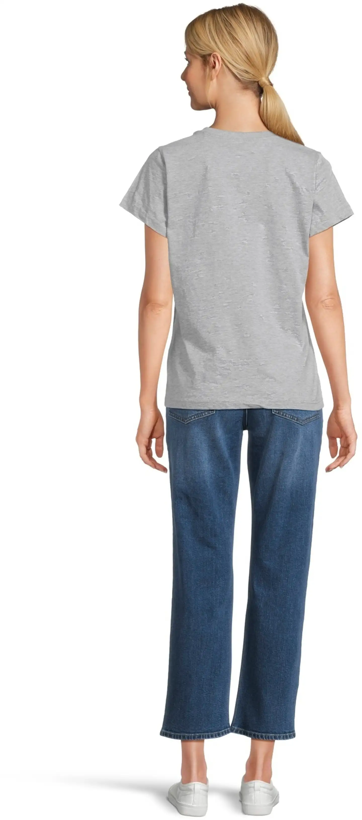 House naisten t-paita Veronica-J - Lt.grey melange - 3