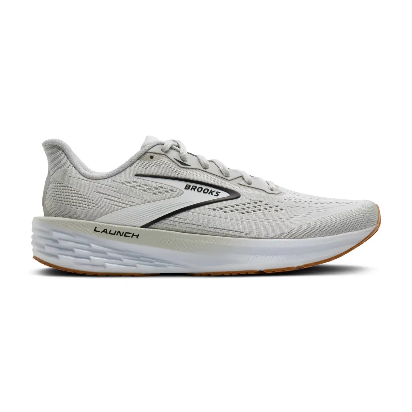 Brooks miesten juoksukengät Launch 12 - Oyster/White/Phantom - 4