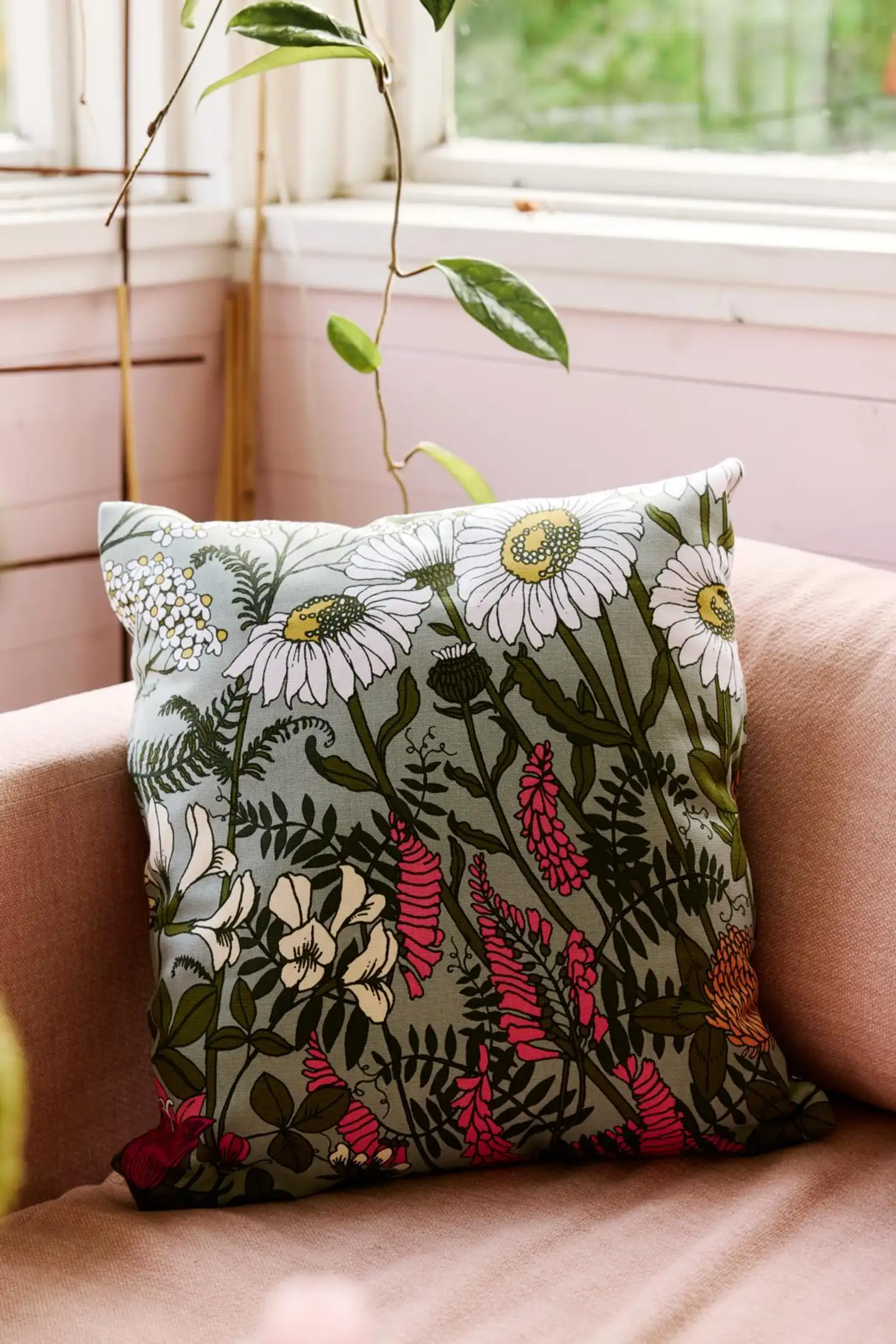 Vallila tyynynpäällinen Ahomaa 43x43 cm gvihreä/pinkki - 5